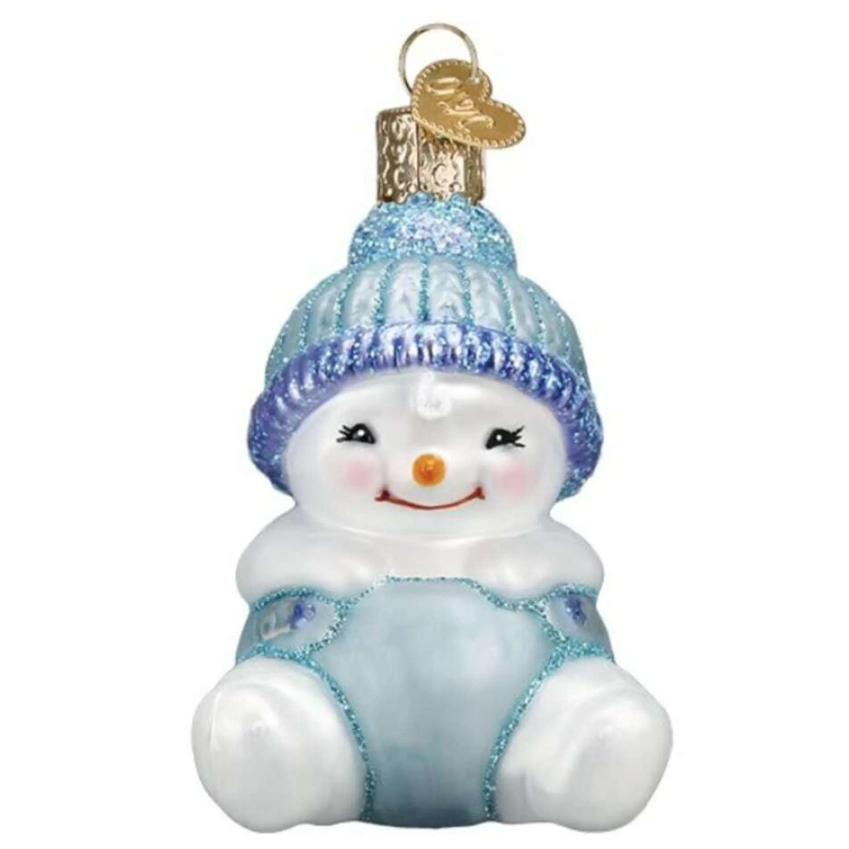 Old World Christmas Glass Hanging Christmas Ornaments | Snow Baby Boy Glass Ornament - 7.5Cm