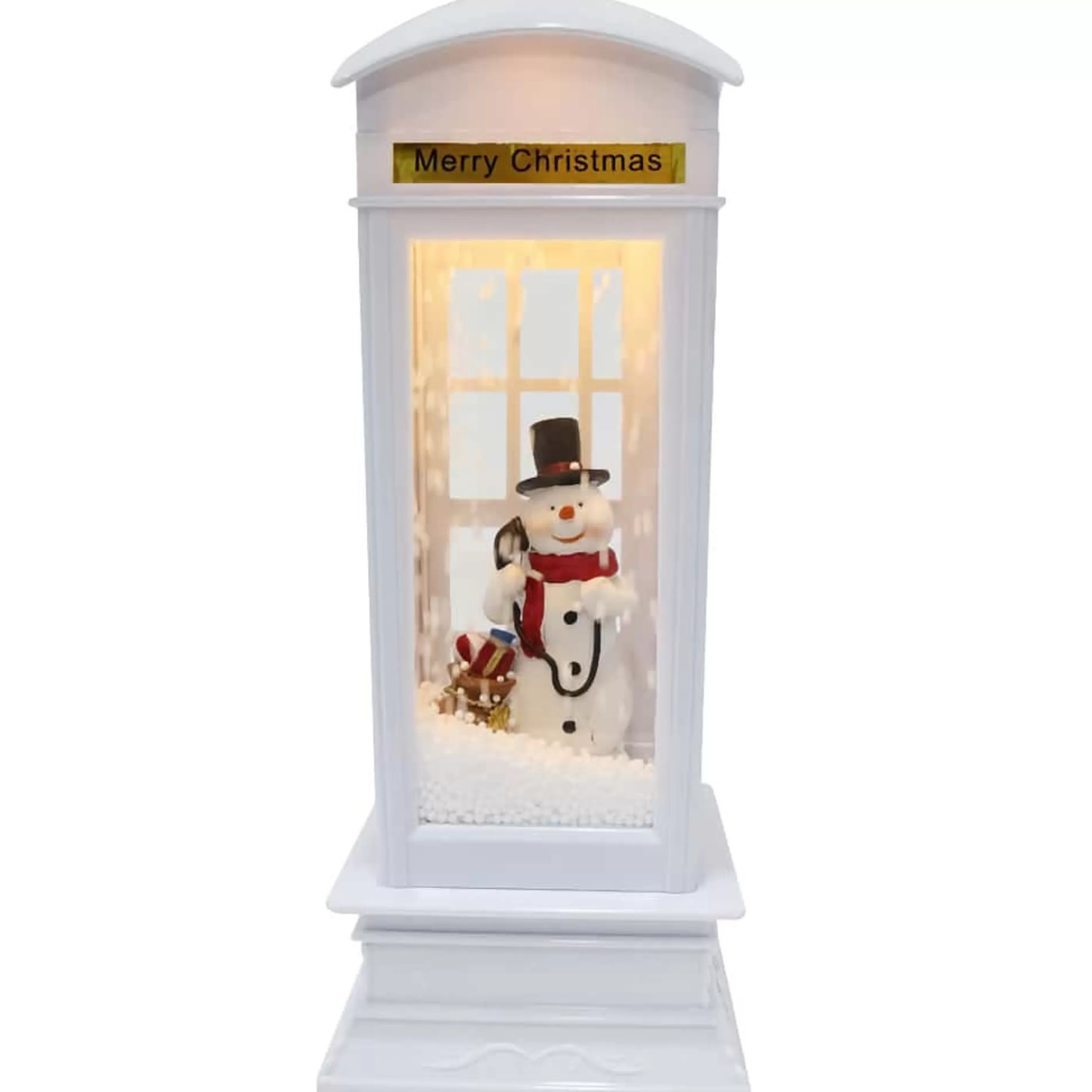 Cheap * Snowing Santa Phone Booth Lightup Musical (2 Styles) - 33Cm