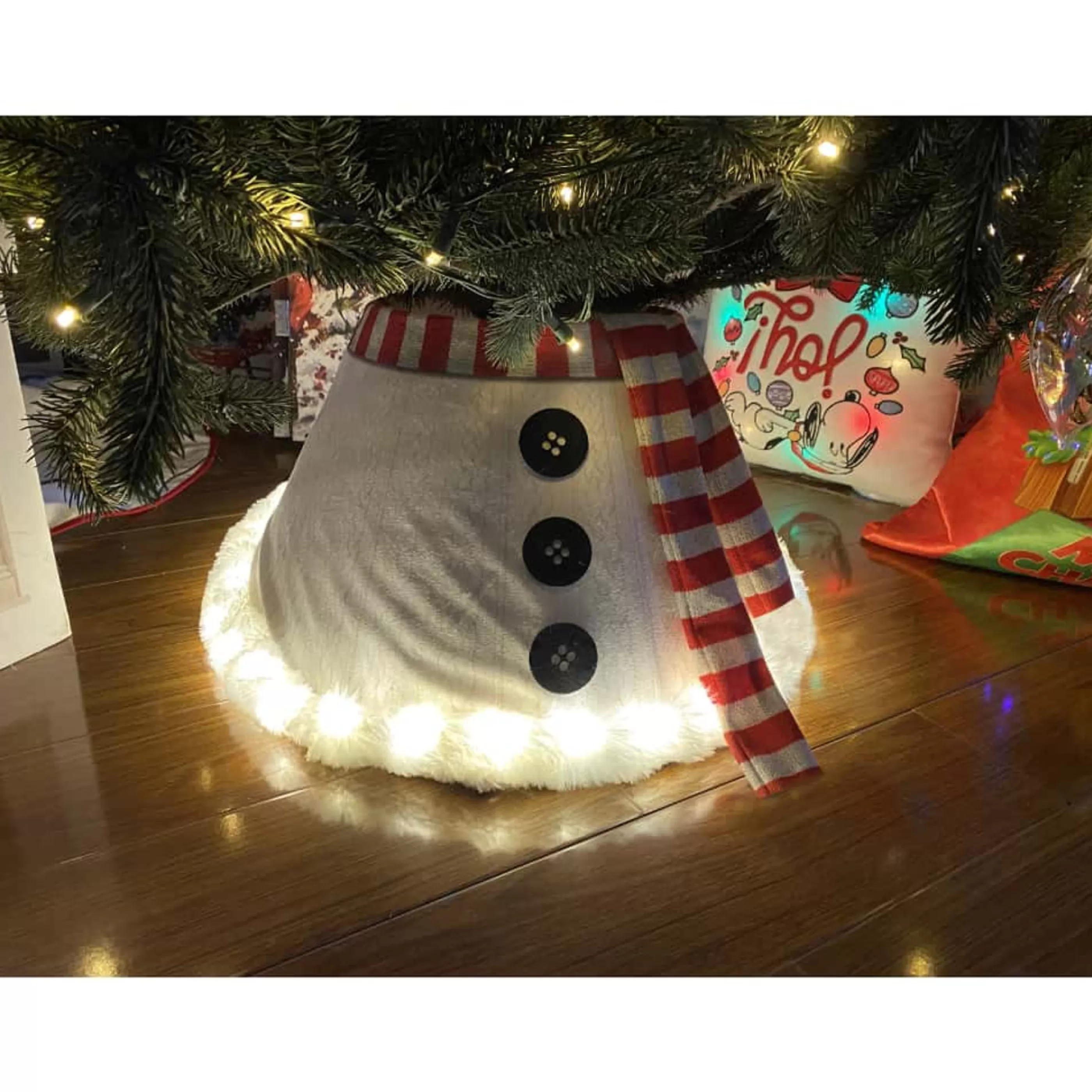 Cheap * Snowman With Scarf Usb Light Up Tree Base - 60Cm