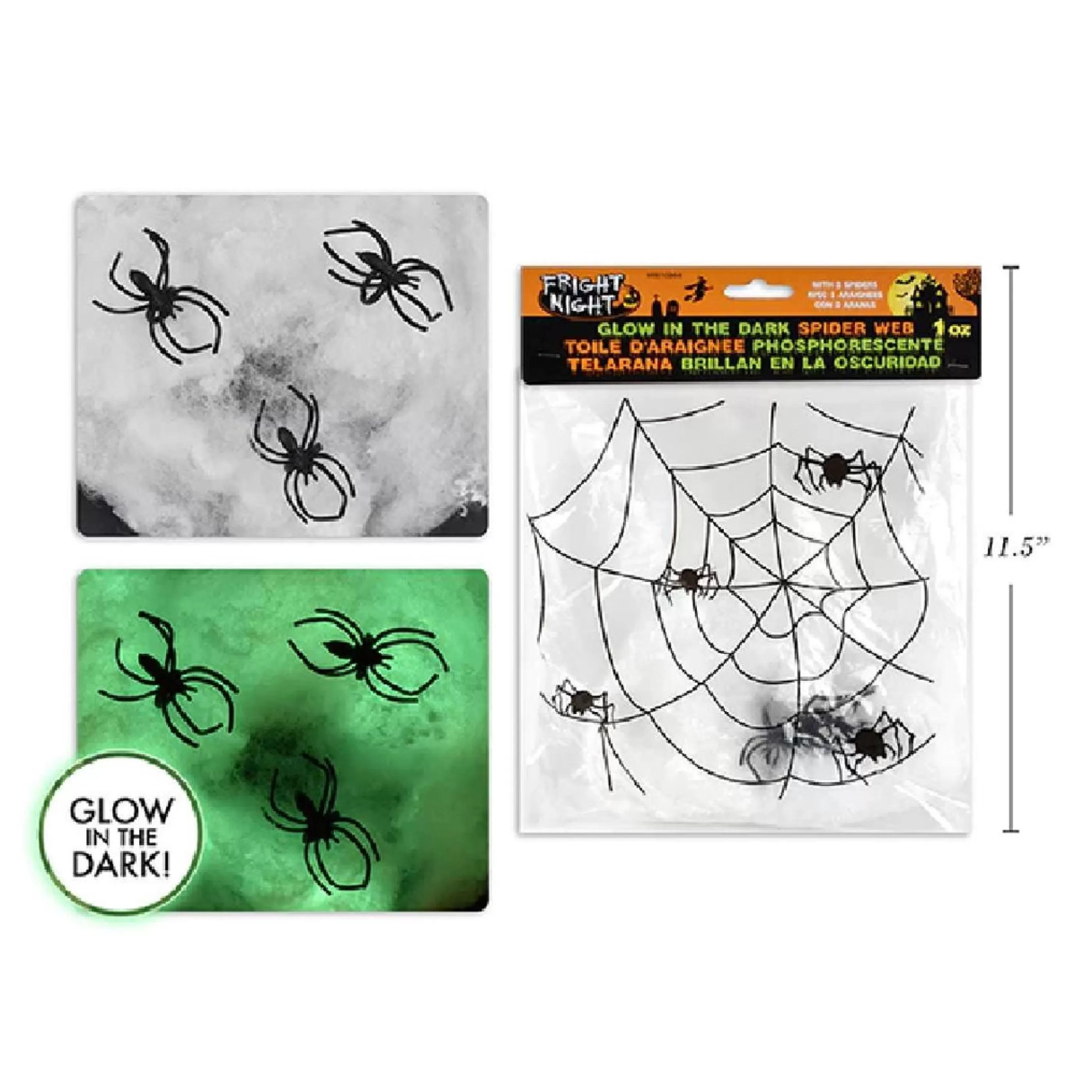 Shop Witches of Halloween Spider Web Glow In The Dark With 3 Spiders