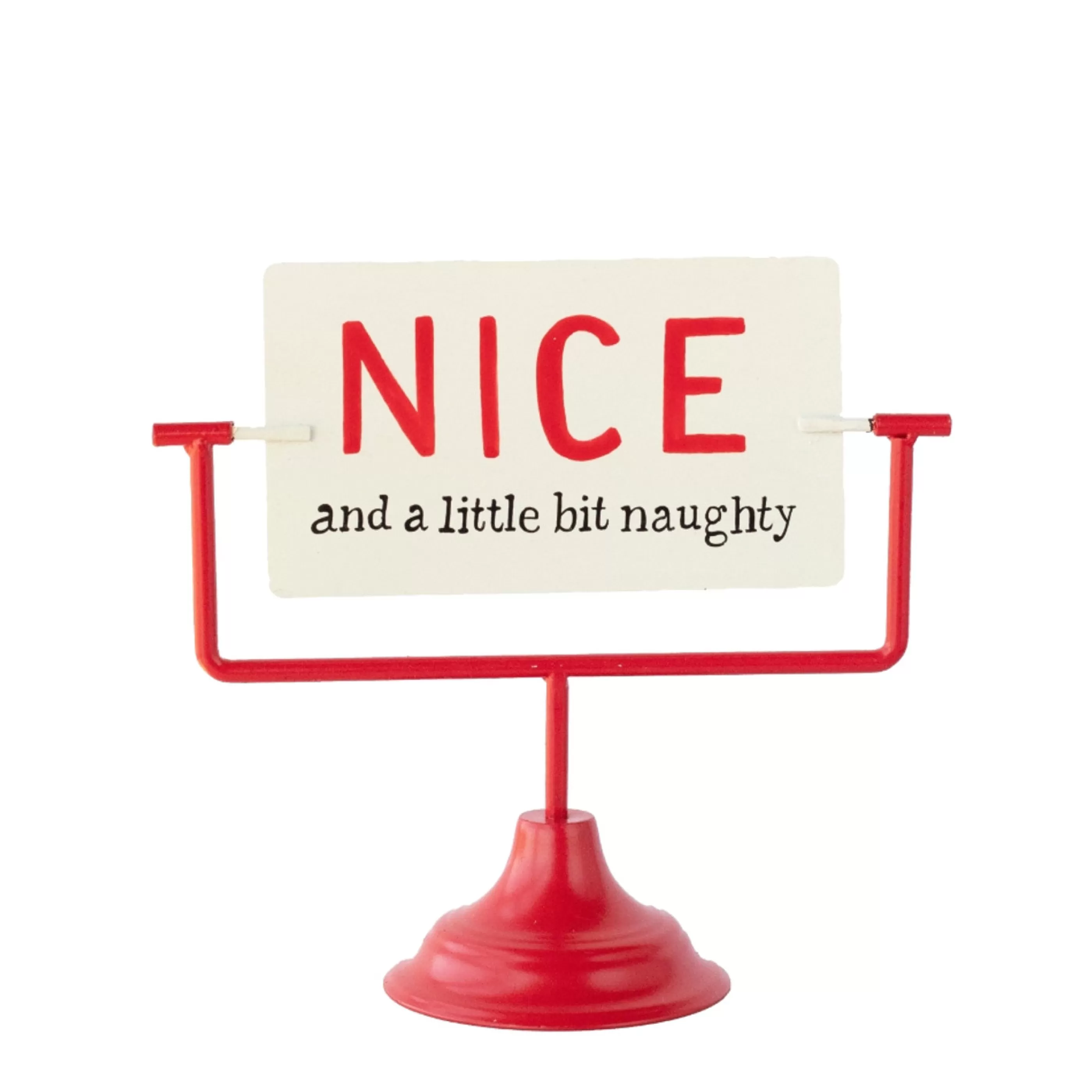 * Table Top Decorations | Spinning Table Top Naughty Nice Piece