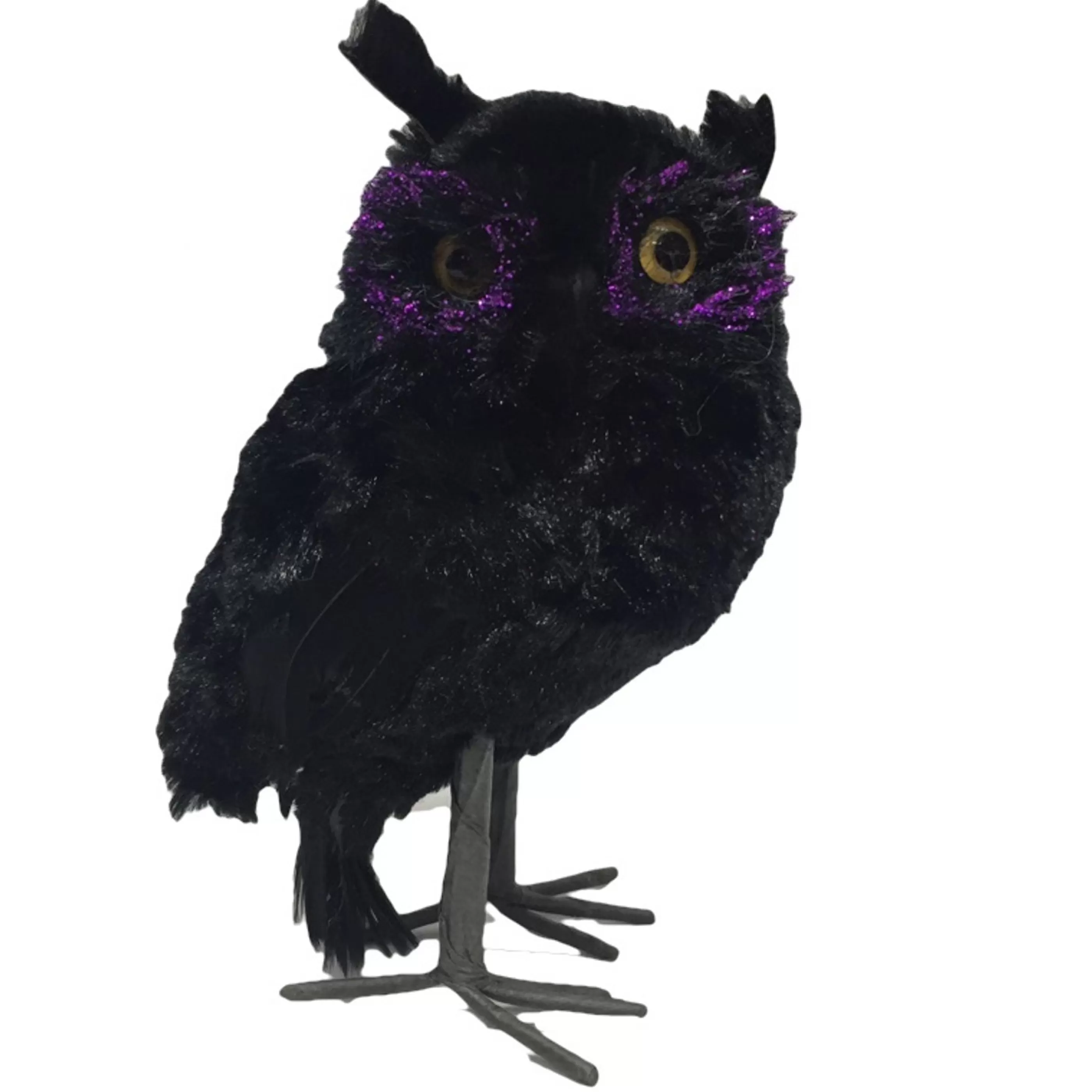 Witches of Halloween Birds & Butterflies | Spooky Black Feathered Owl - 16Cm