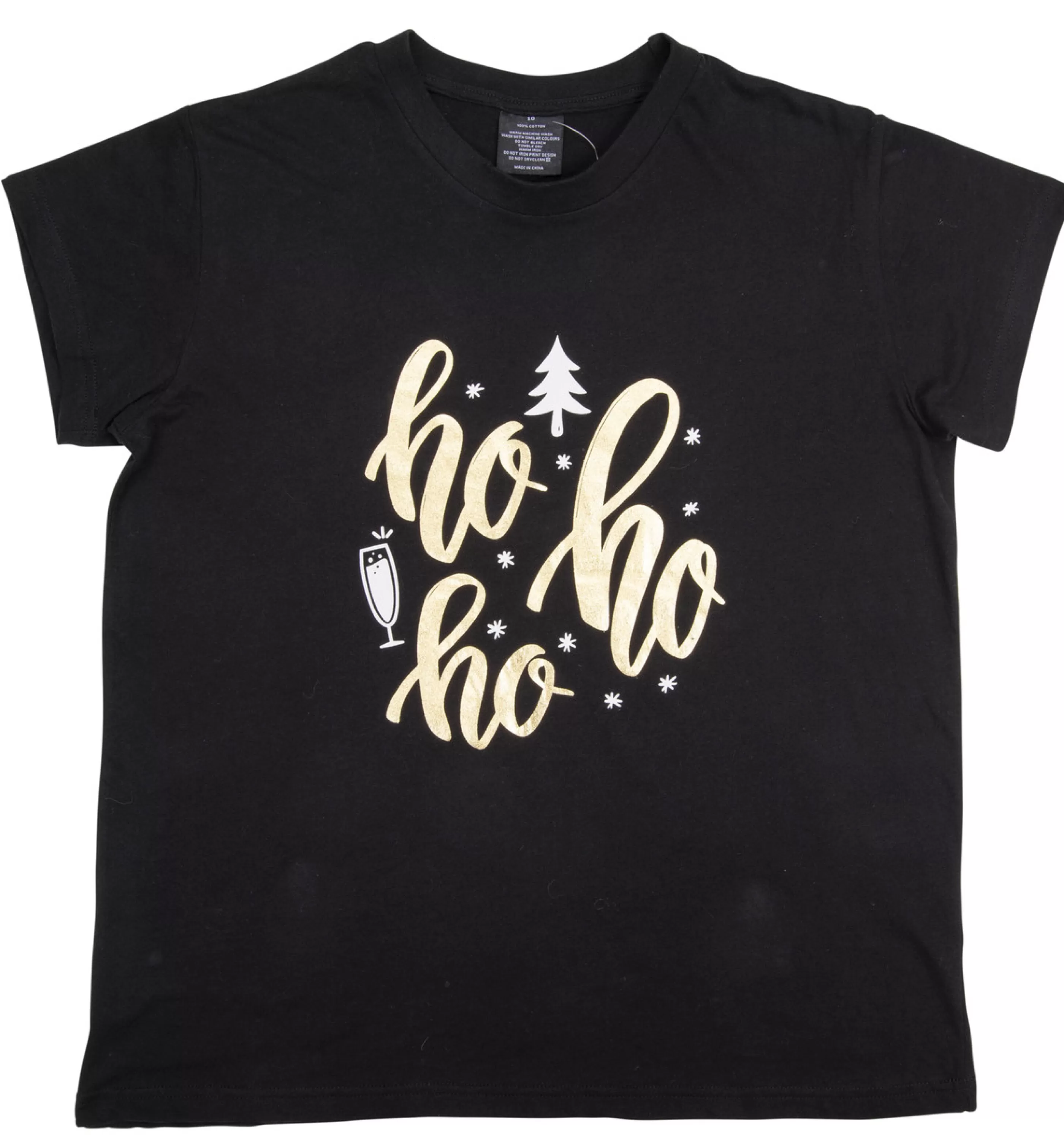 Clearance * T Shirt Ladies Foiled Christmas