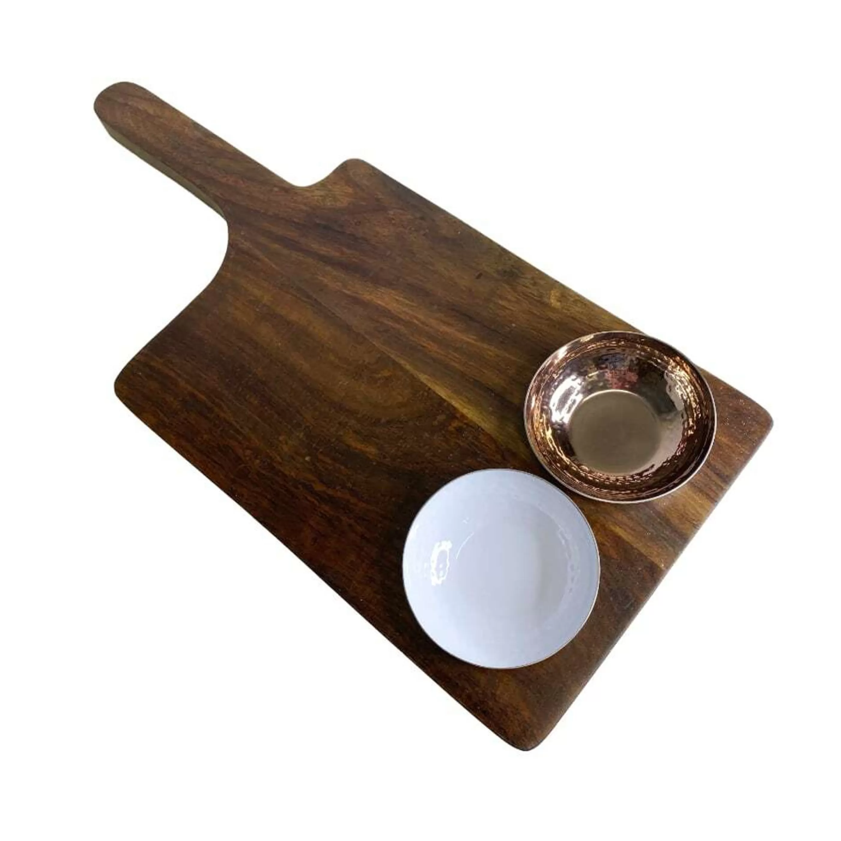 Best Sale * The Just Slate Company Wooden Paddle With 2 Bowls