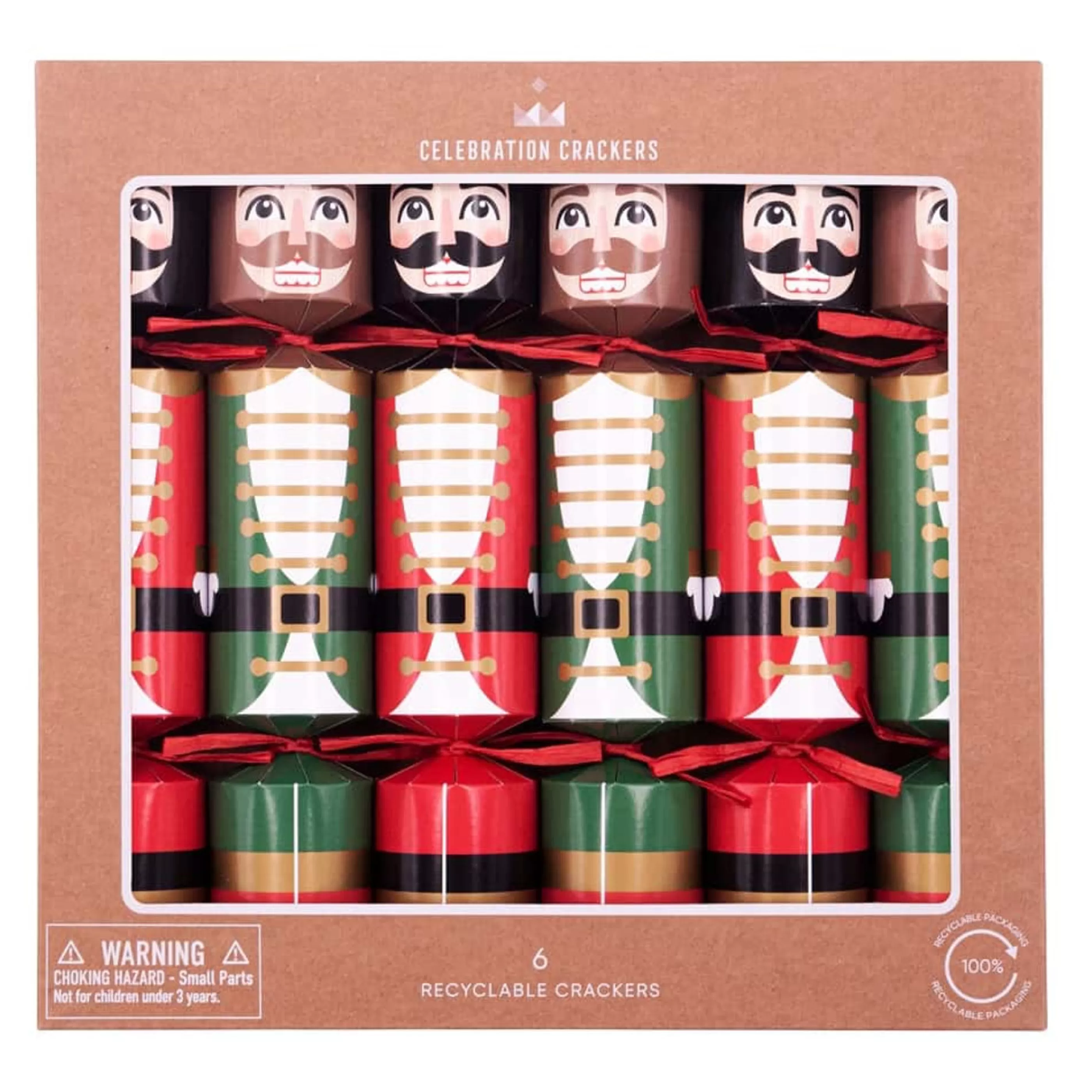 New Celebration Crackers The Nutcracker Christmas Crackers (Pack Of 6) - 30.5Cm