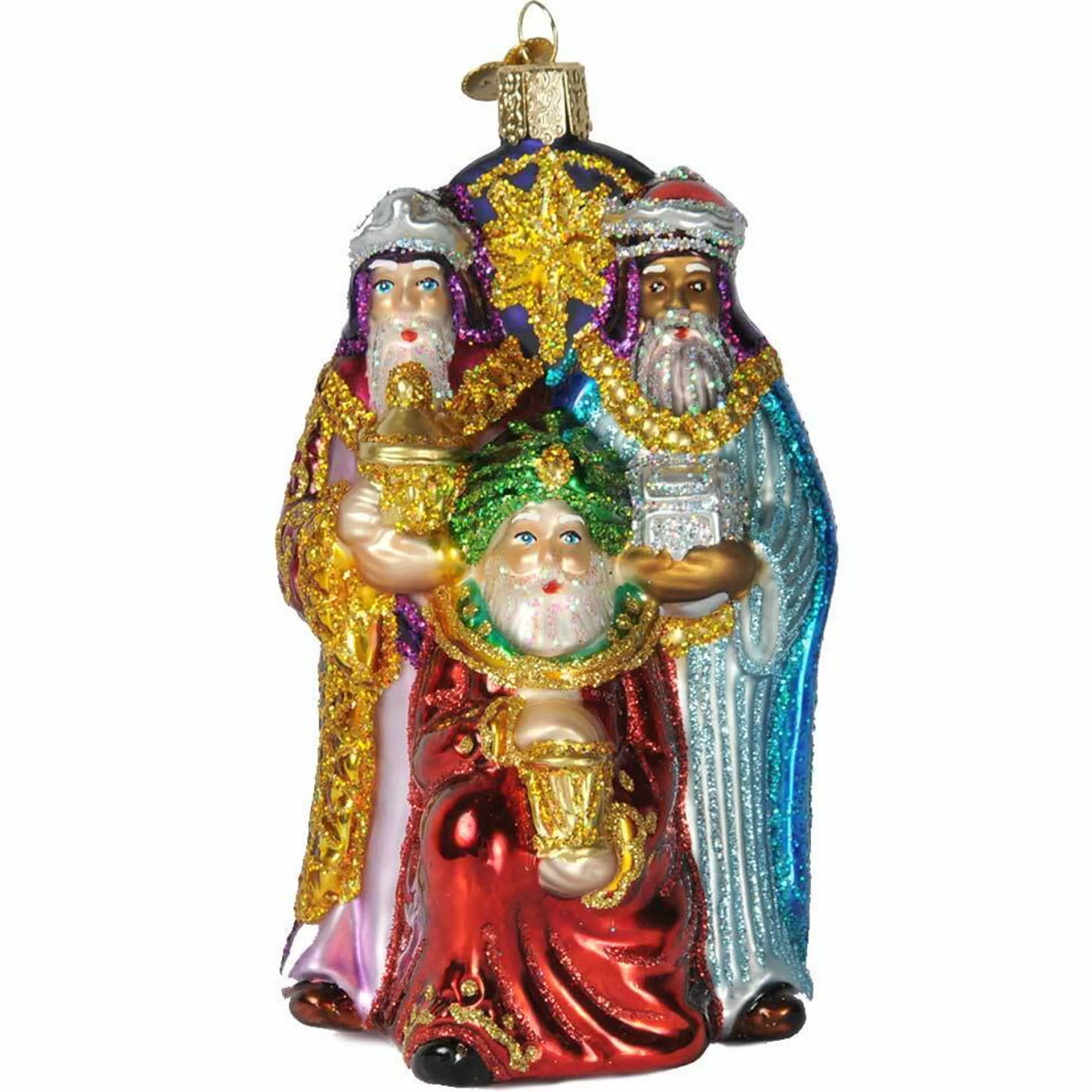 Old World Christmas Glass Hanging Christmas Ornaments | Three Wise Men Glass Ornament - 13Cm