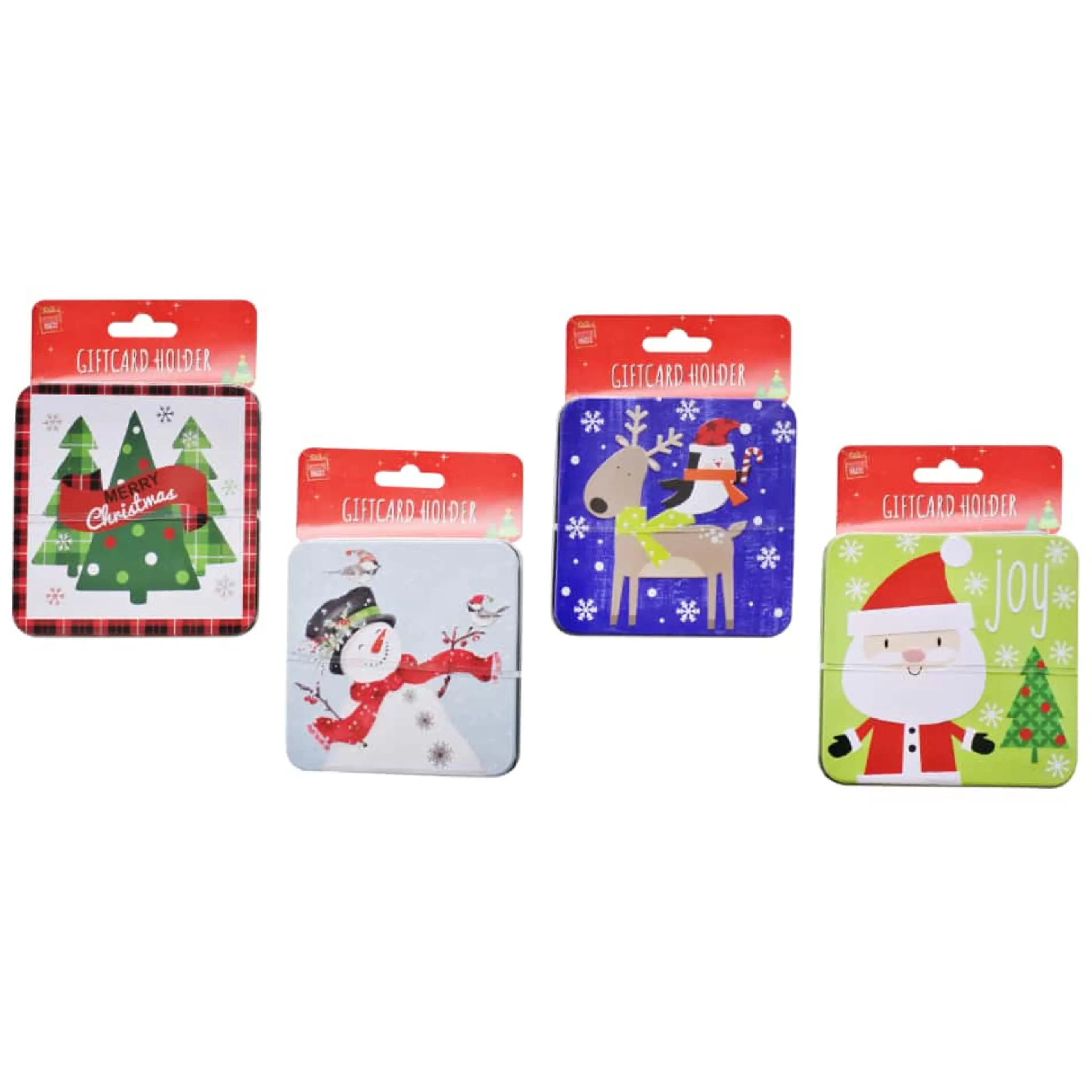 Sale * Tin Square Giftcard (4 Styles) - 10Cm