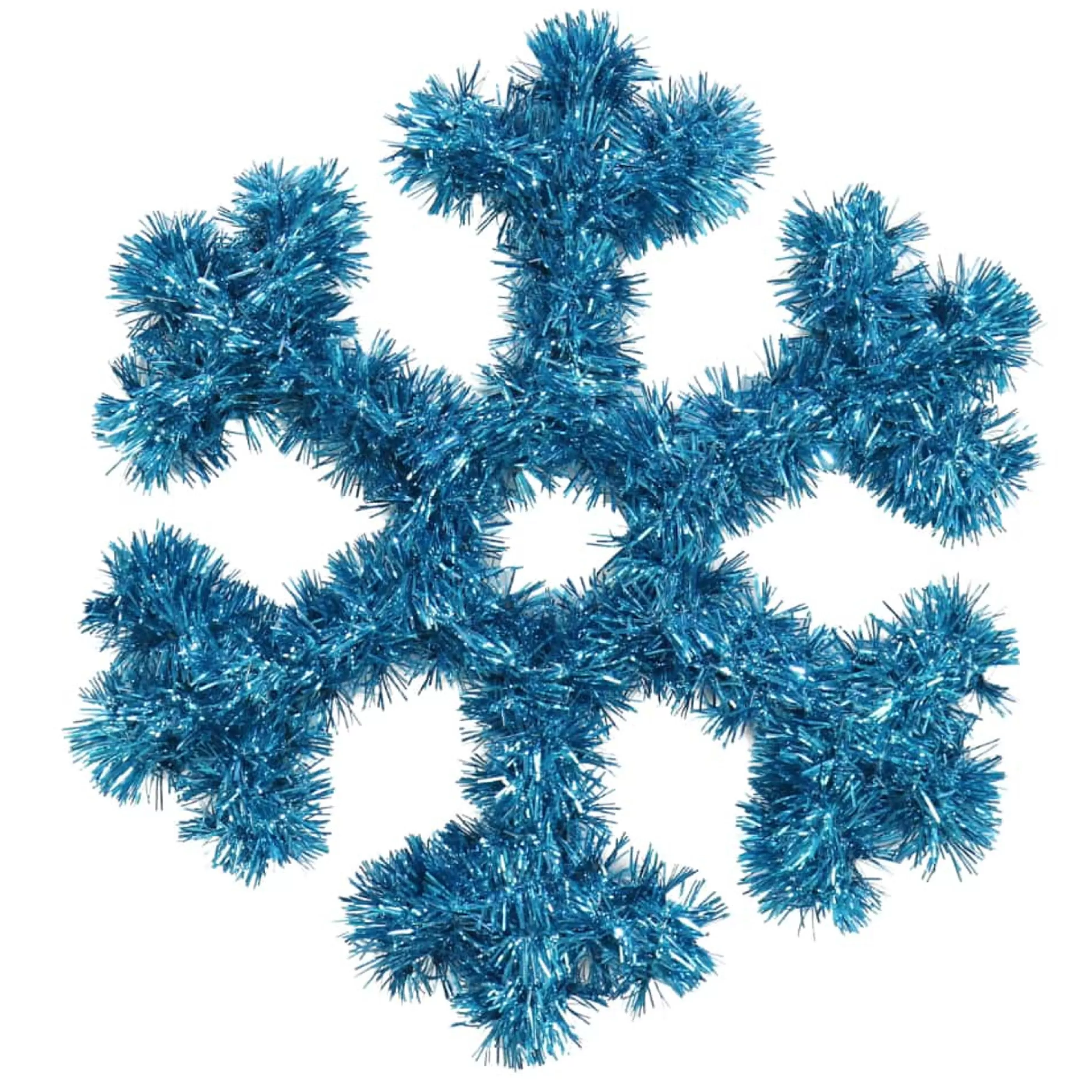 * Christmas Tinsel & Foil Decorations | Tinsel Snowflake Plaque (White, Blue Or Silver) - 32Cm