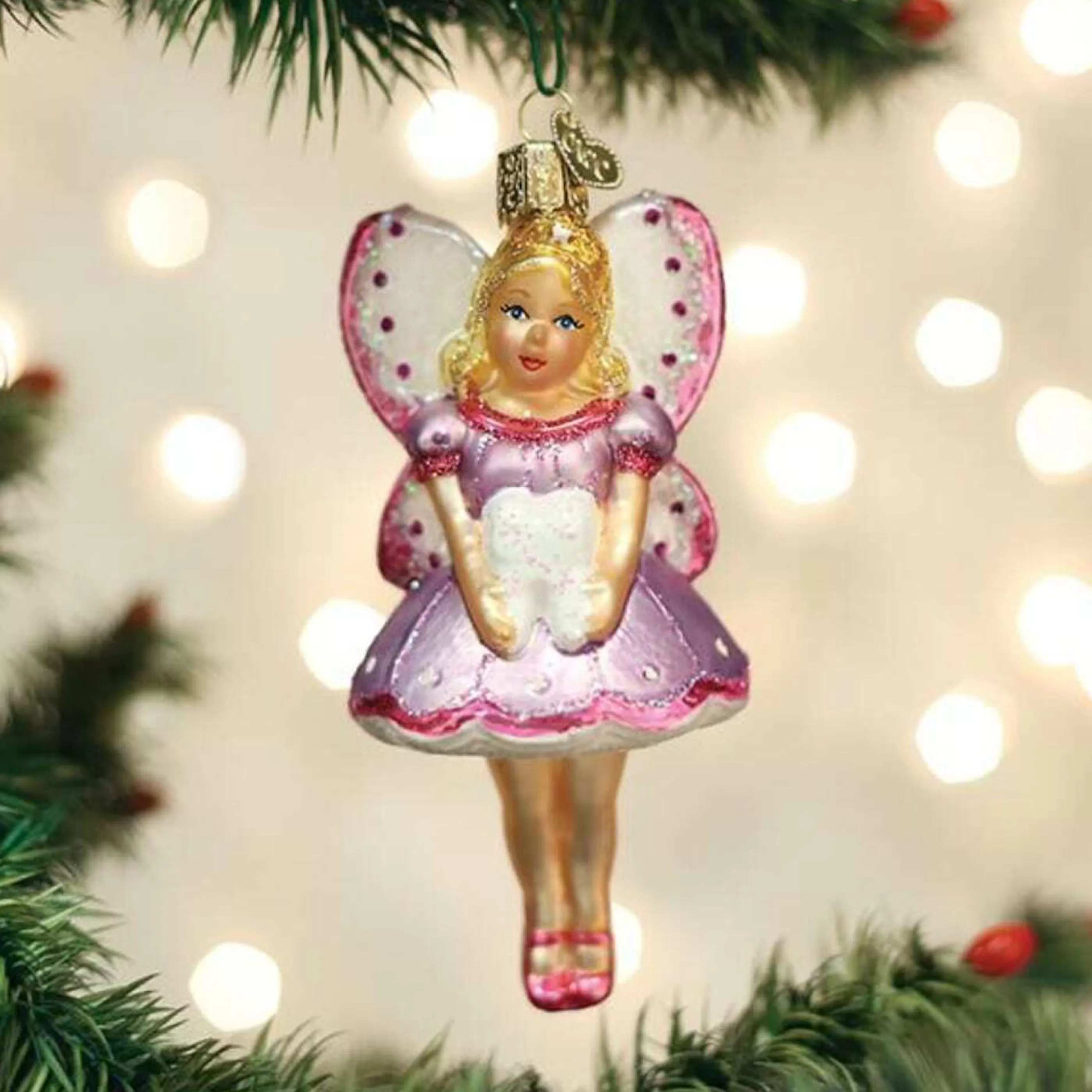 Old World Christmas Glass Hanging Christmas Ornaments | Tooth Fairy Glass Ornament - 5.5Cm