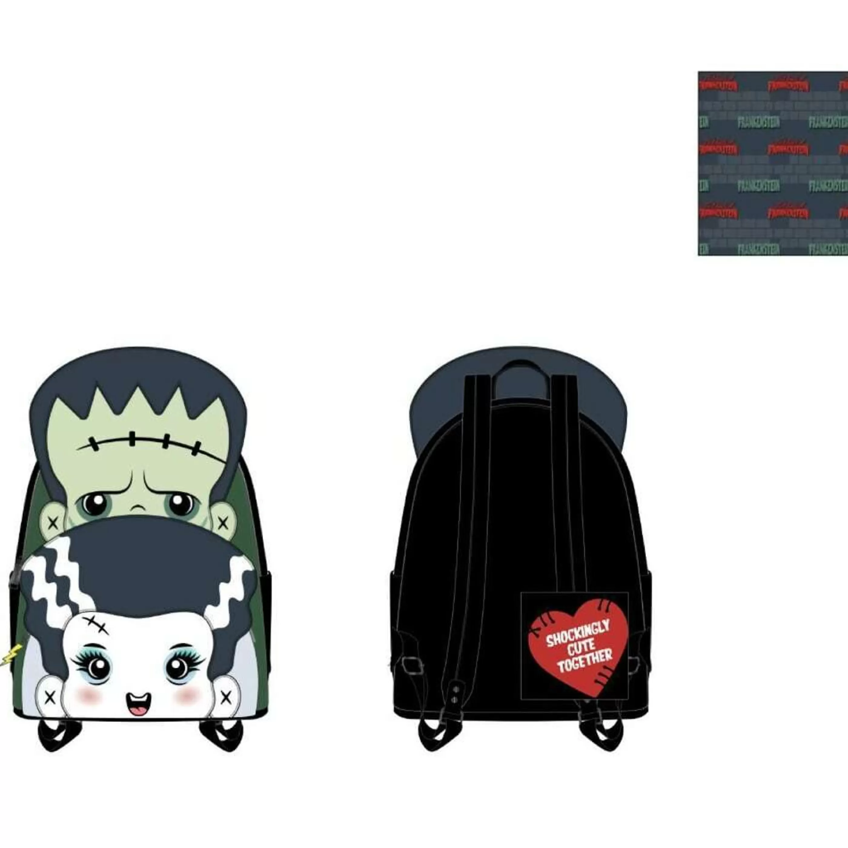 Flash Sale Funko Pop! (Holiday) Universal Monsters Loungefly Frankie And Bride Mini Backpack - 25.5Cm