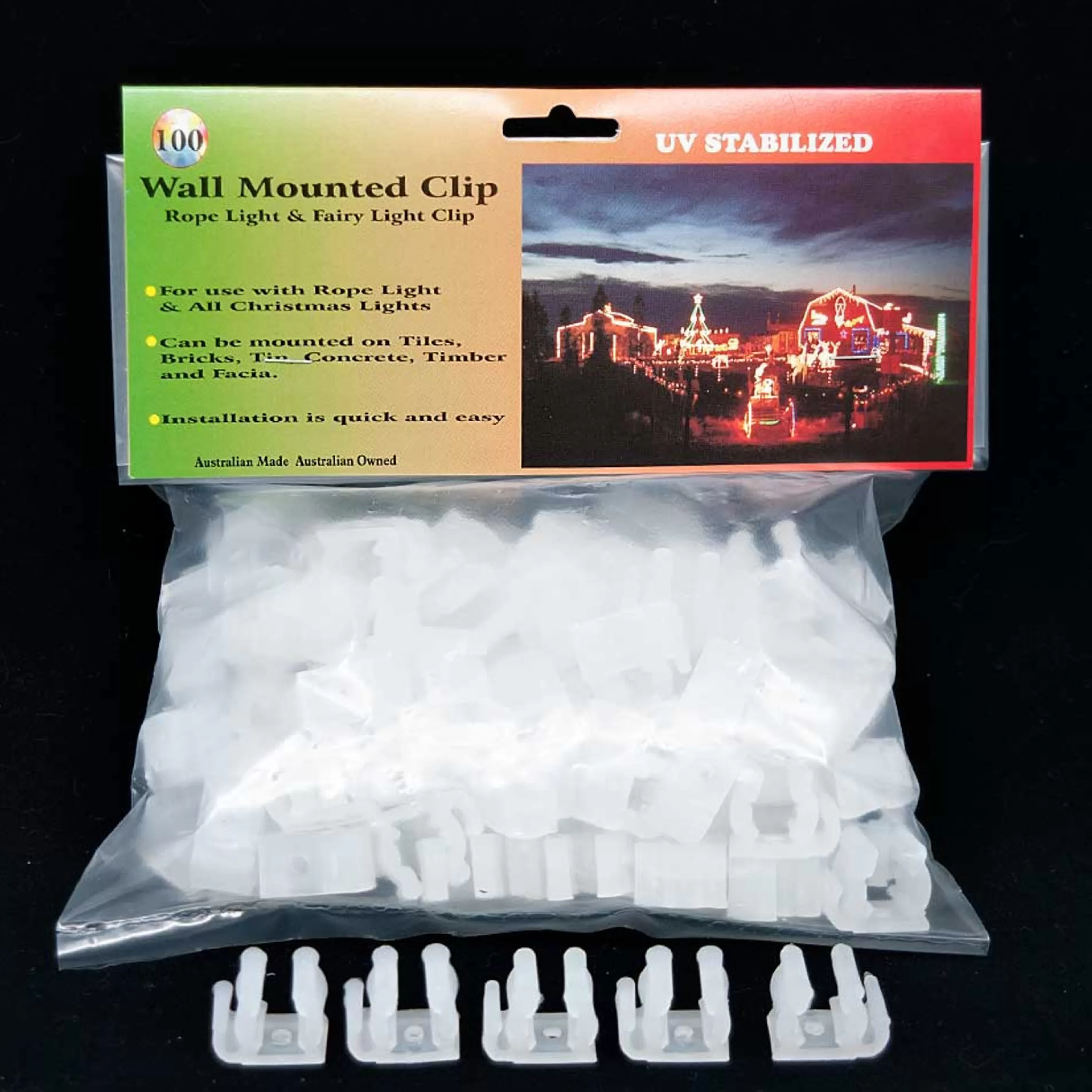 Discount * Wall Mounted Light Clip (Pack Of 100)