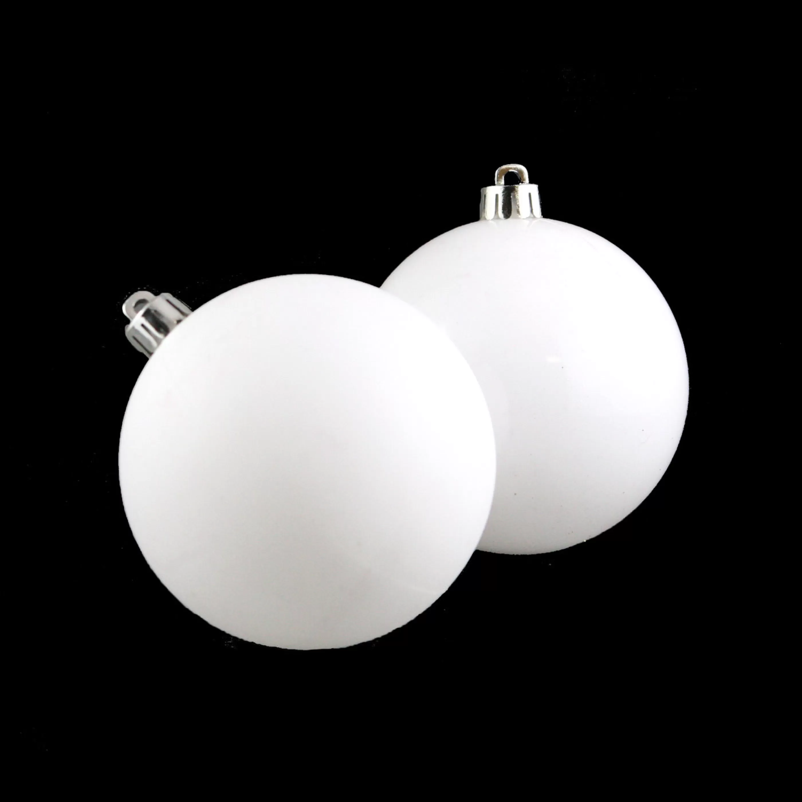 * Hanging Christmas Baubles | White Baubles (Pack Of 12) - 80Mm