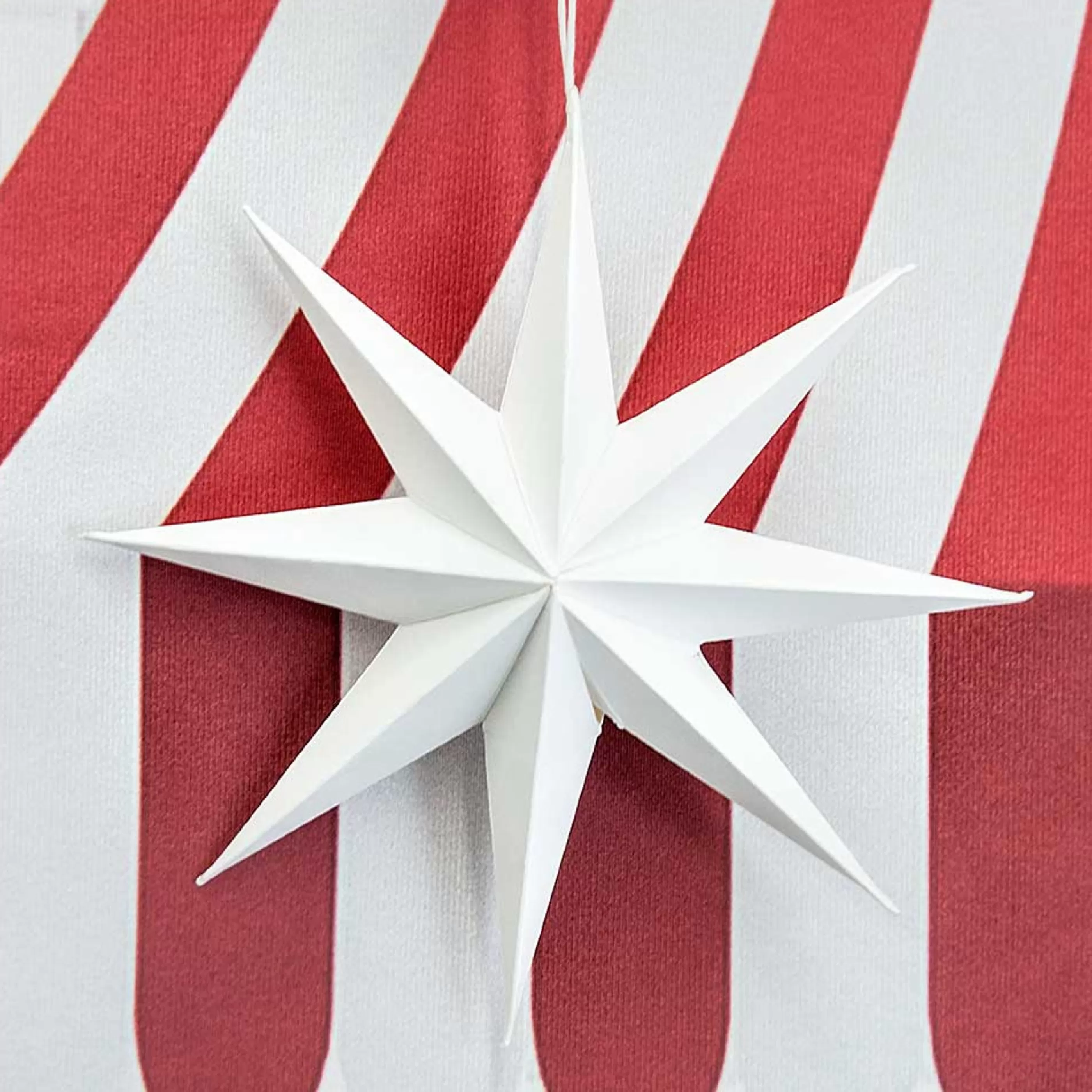 * Hanging Christmas Ornaments | White Decor Paper Star - 20Cm