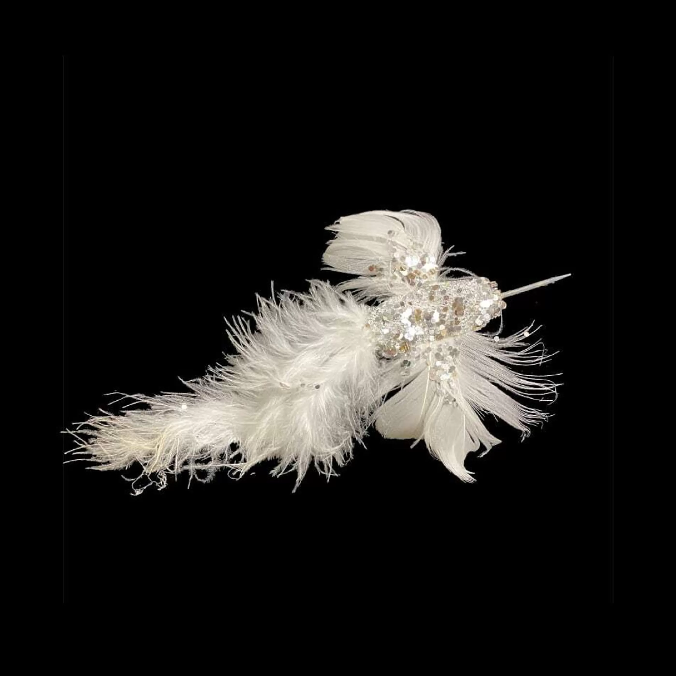 Discount * White Feathered Hummingbird- 16Cm