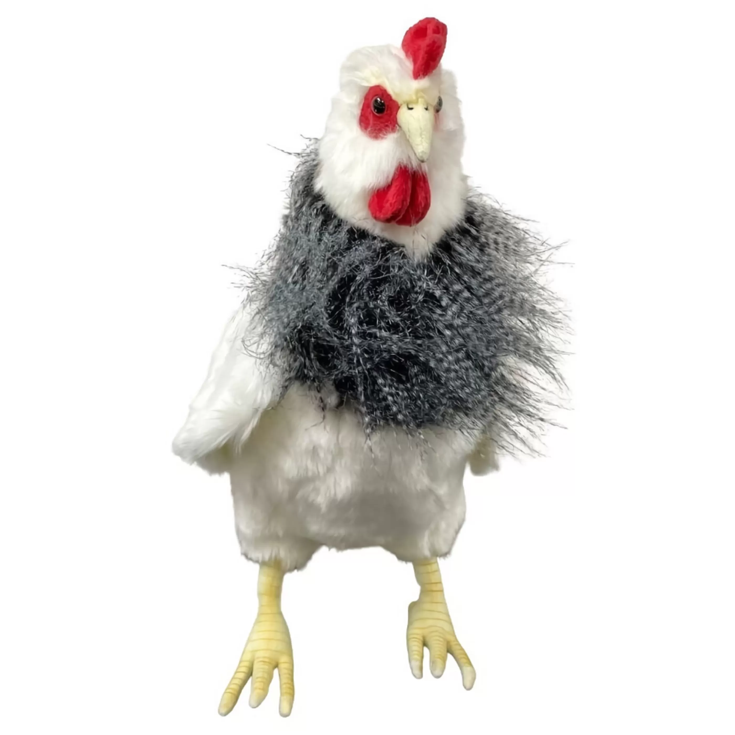 Sale * White Grey French Hen - 38Cm