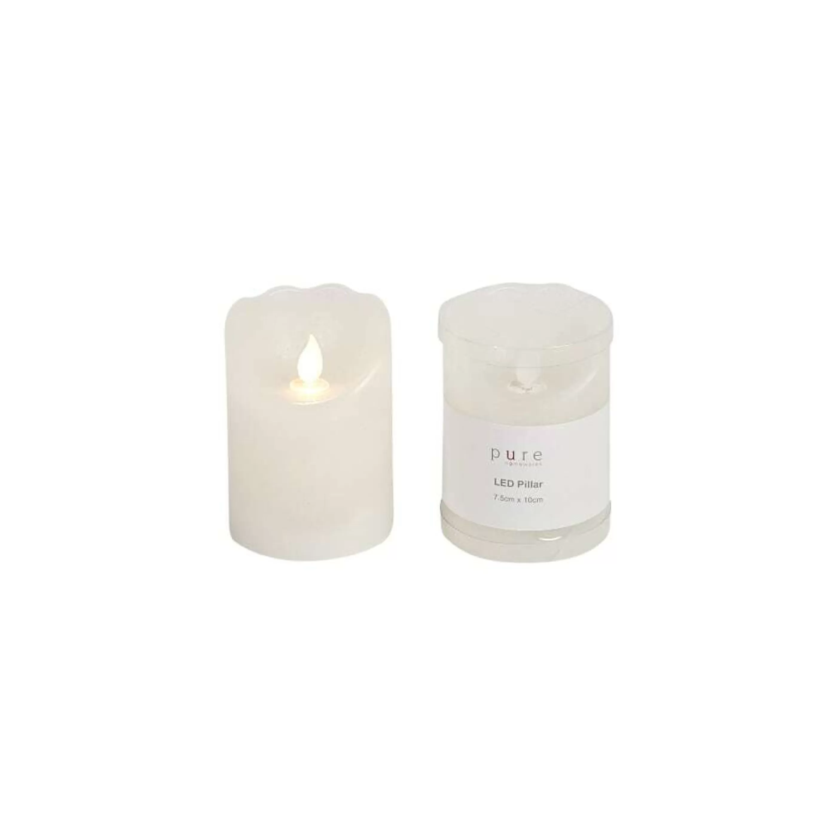 Cheap * White Heaven Led Wax Pillar Candle - 10Cm