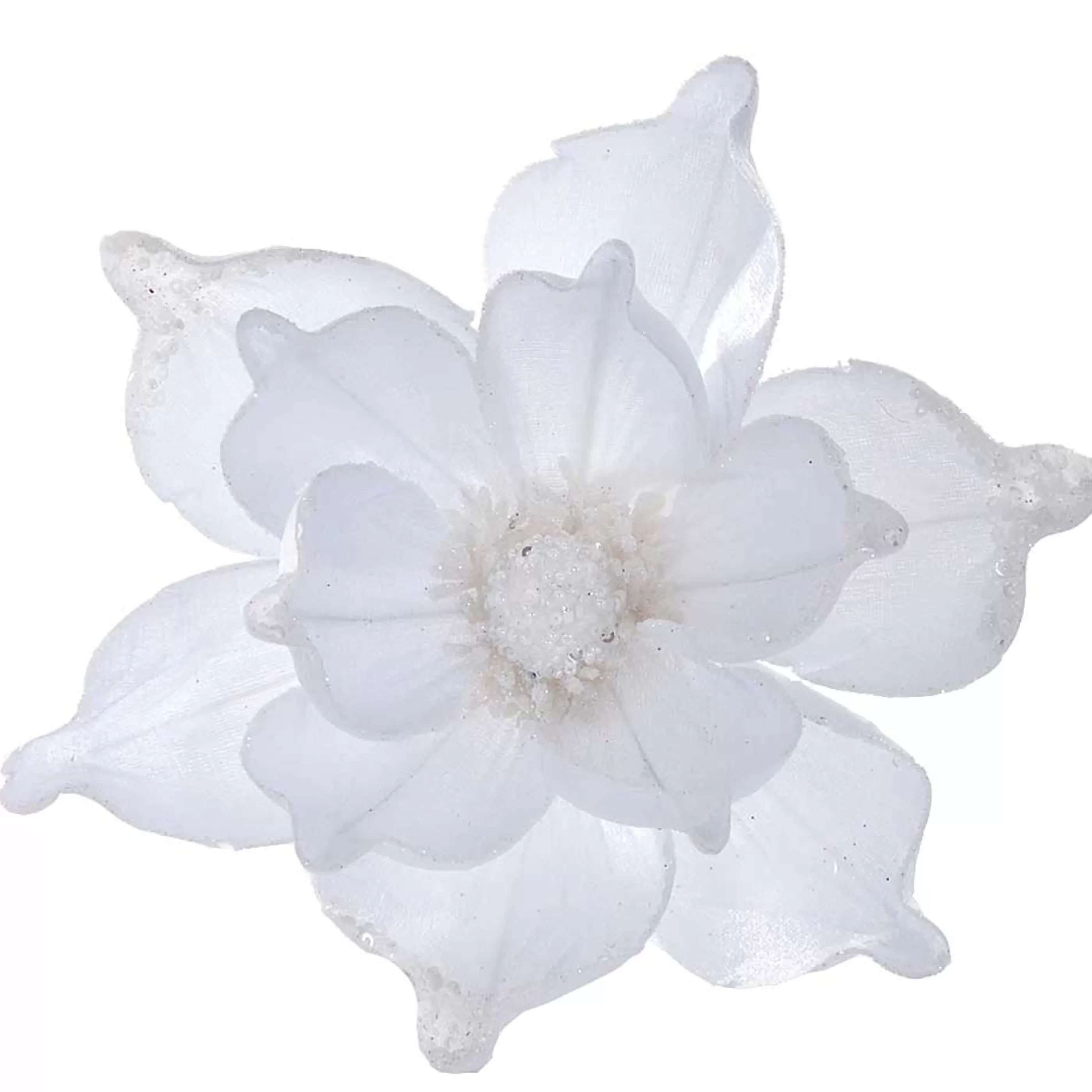 * Floristry | White Magnolia With Sequin - 22Cm