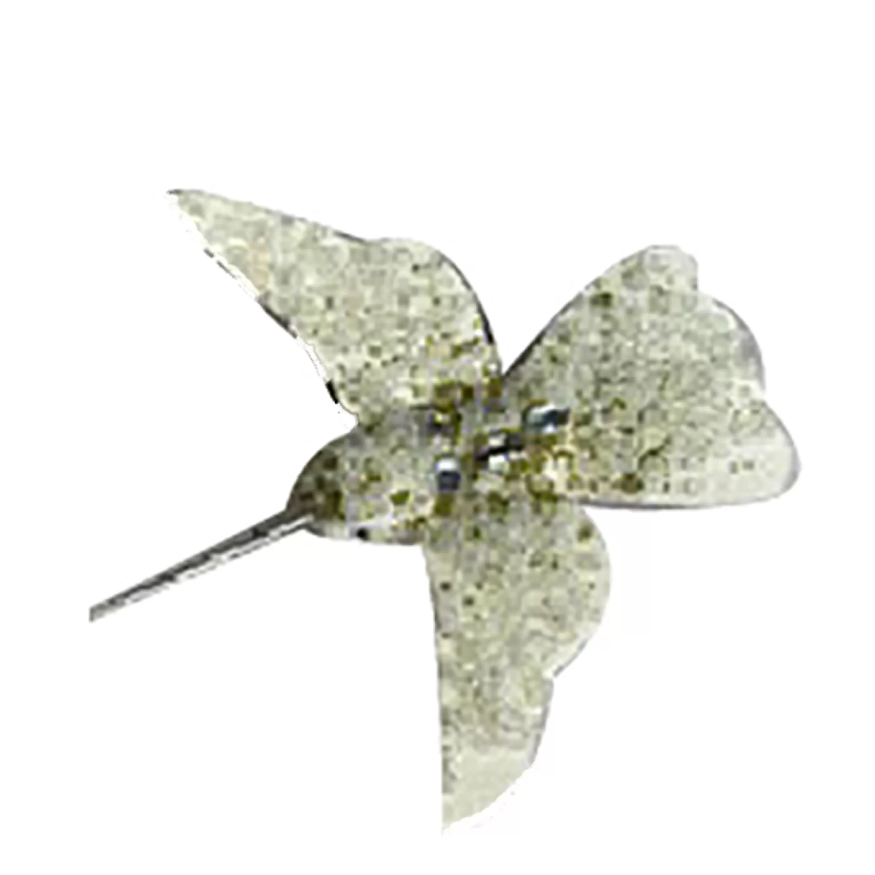 * Birds & Butterflies | White Pearl Jewelled Hummingbird - 11Cm