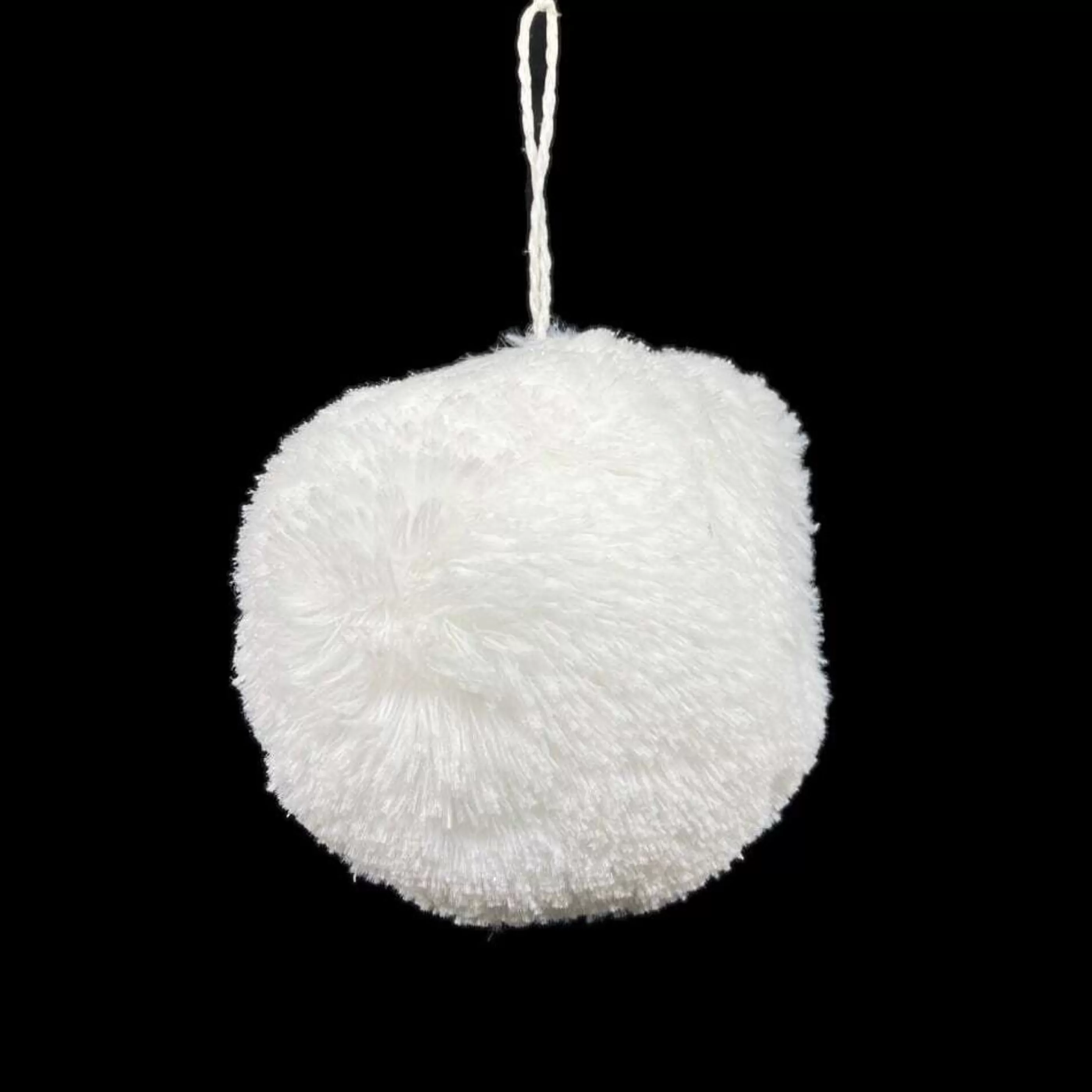 * Hanging Christmas Ornaments | White Snow Ball Decoration - 10Cm