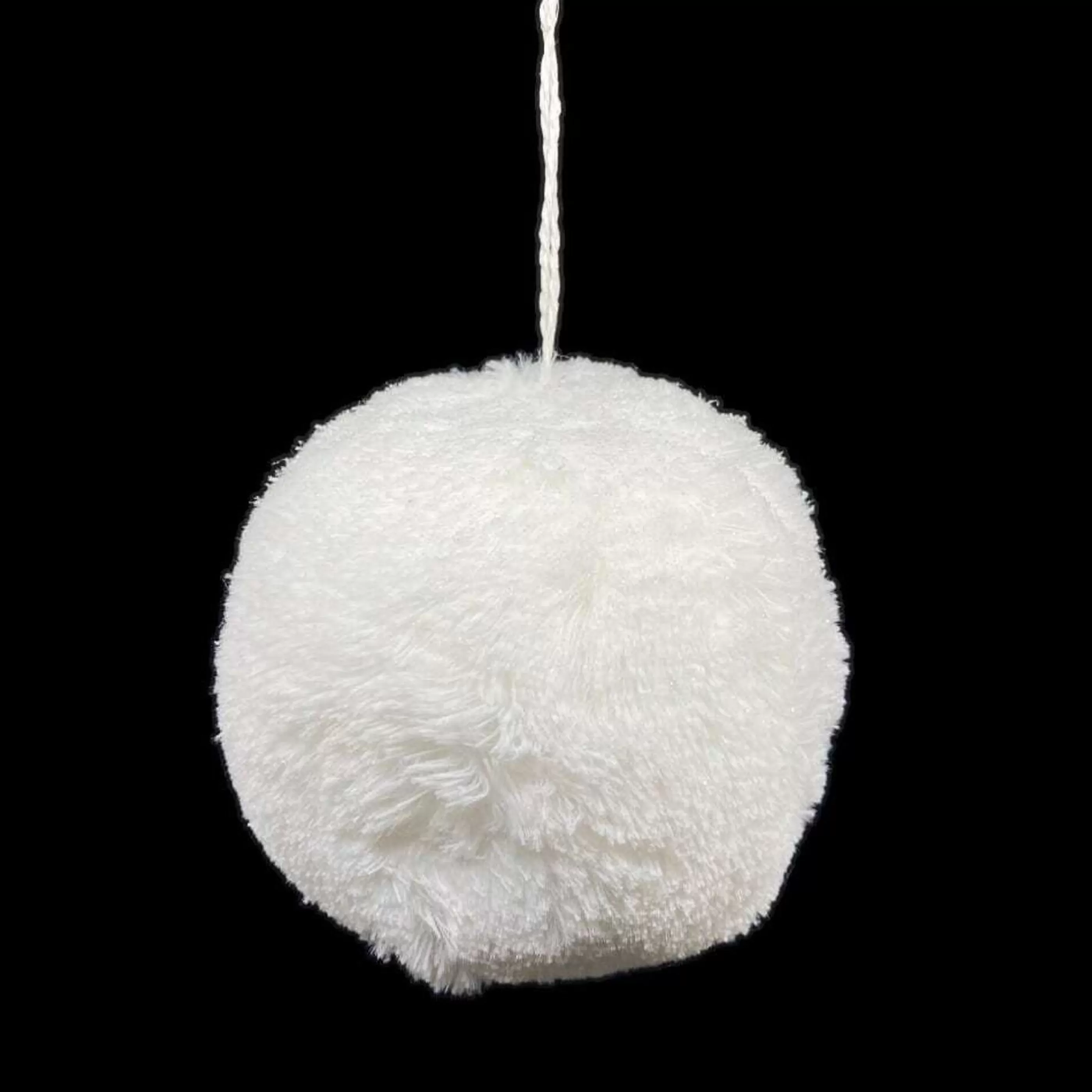 * Hanging Christmas Ornaments | White Snow Ball Hanging Ornament - 12Cm