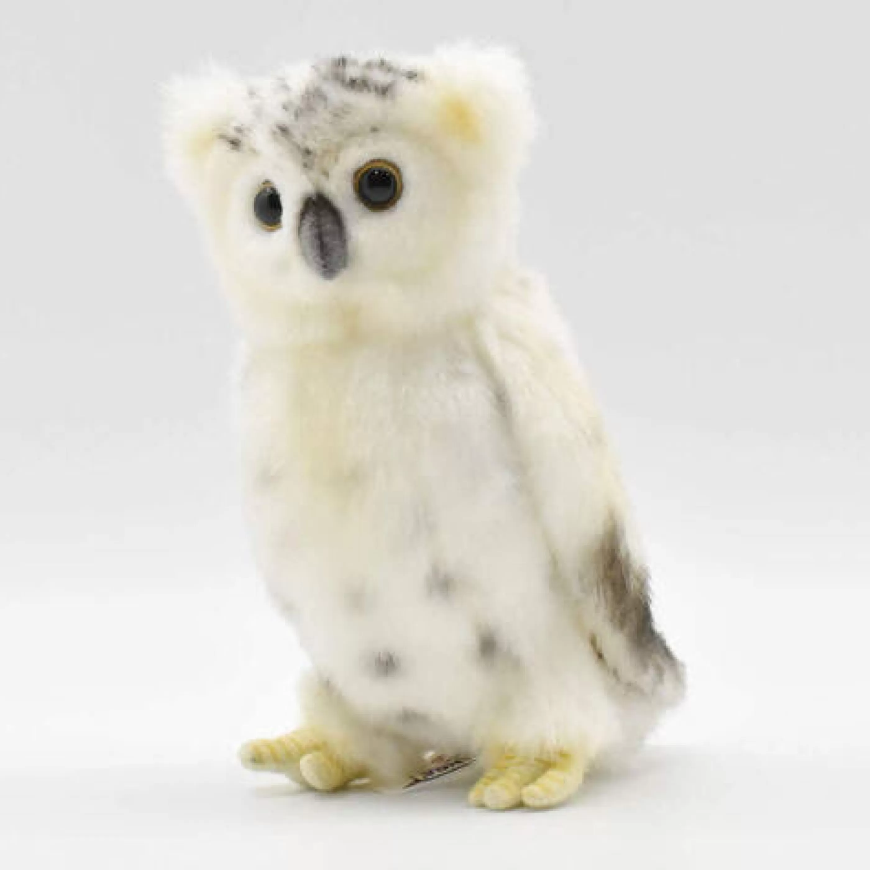 Flash Sale * White Snow Owl With Black Spots - 18Cm