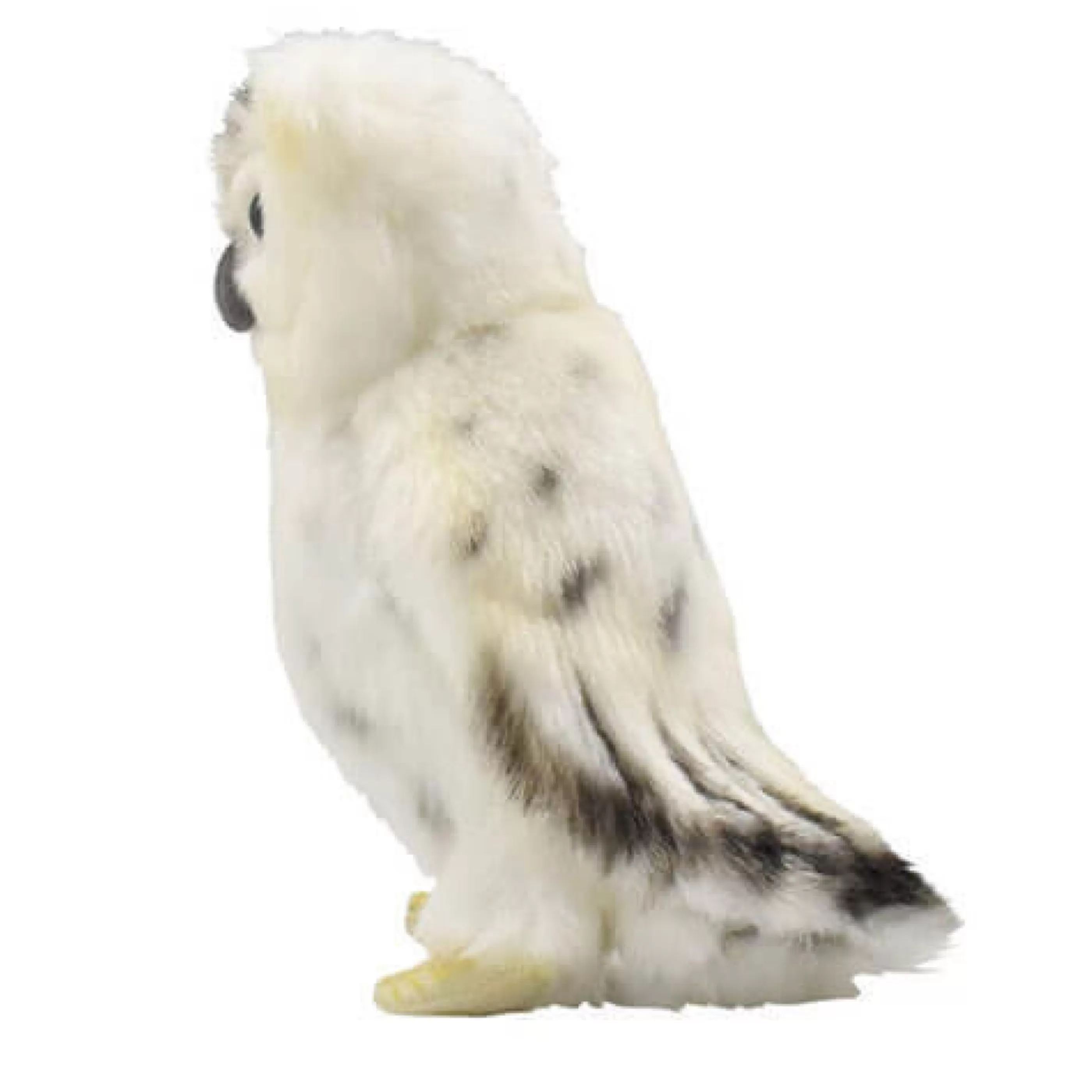 Flash Sale * White Snow Owl With Black Spots - 18Cm