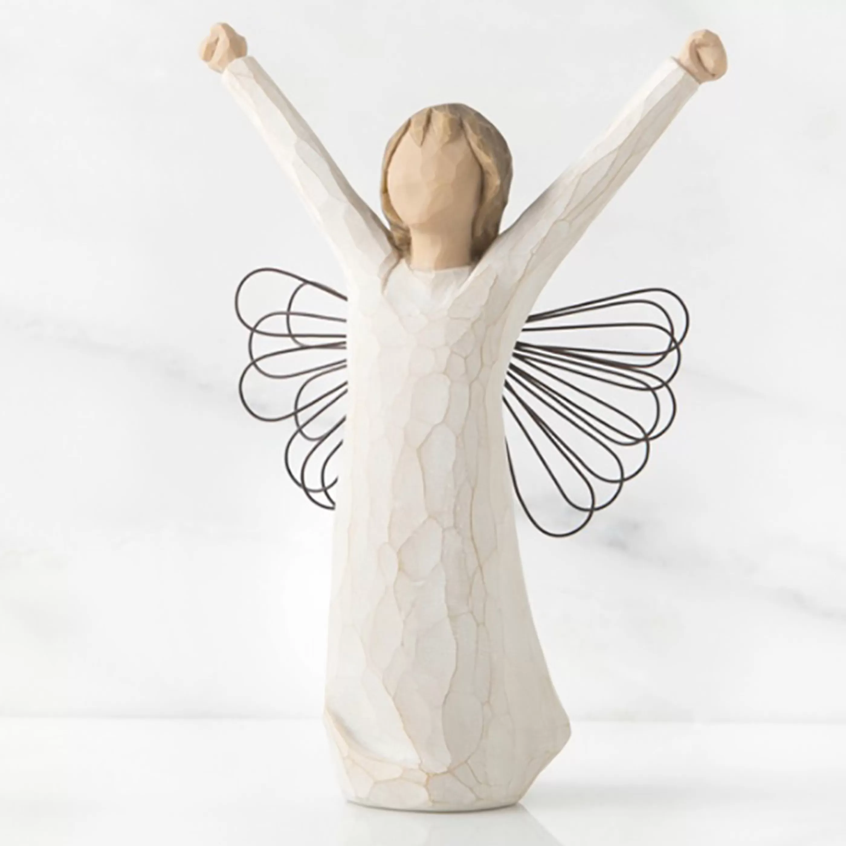 Willow Tree Table Top Decorations | - Angel Of Courage Figurine - 14Cm