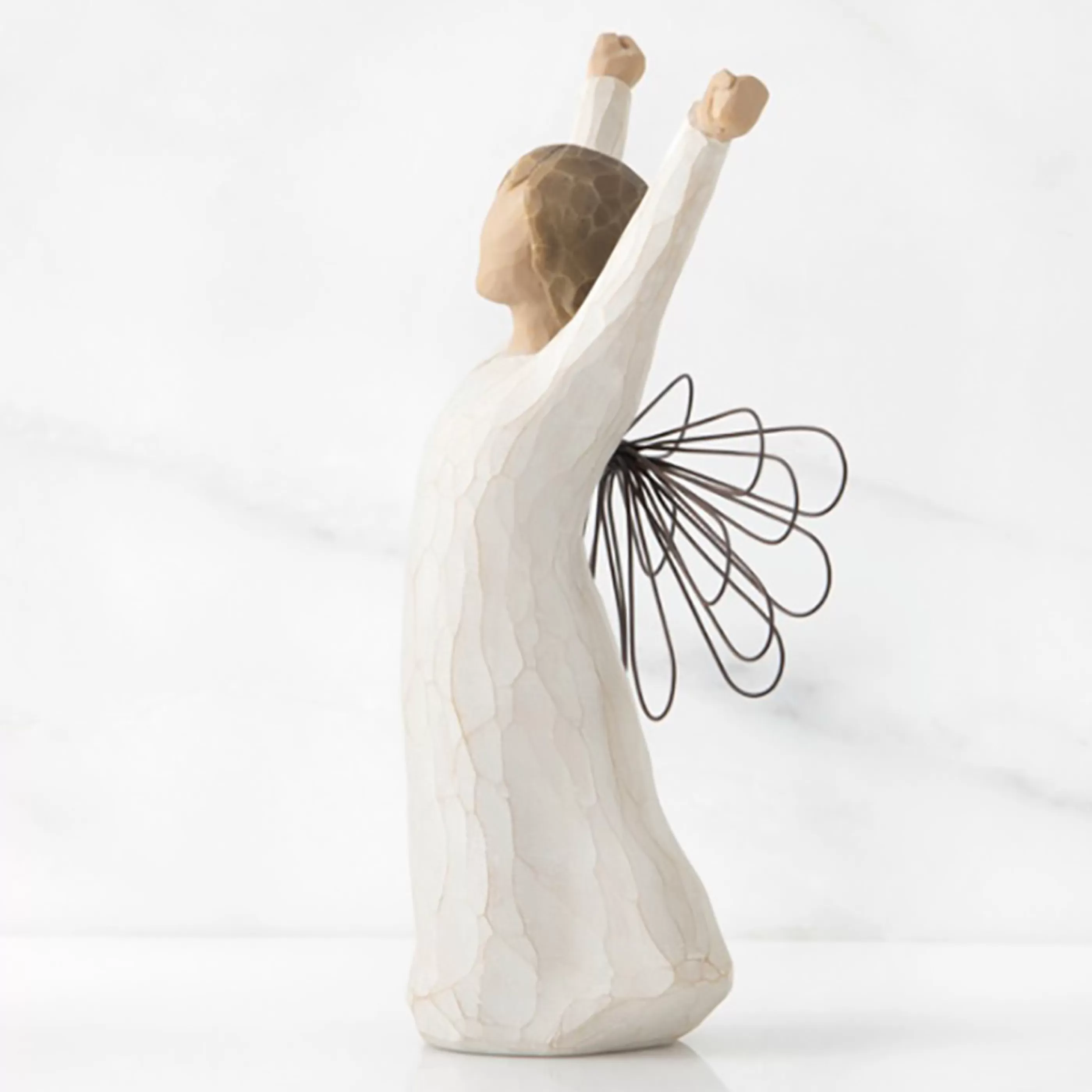 Willow Tree Table Top Decorations | - Angel Of Courage Figurine - 14Cm