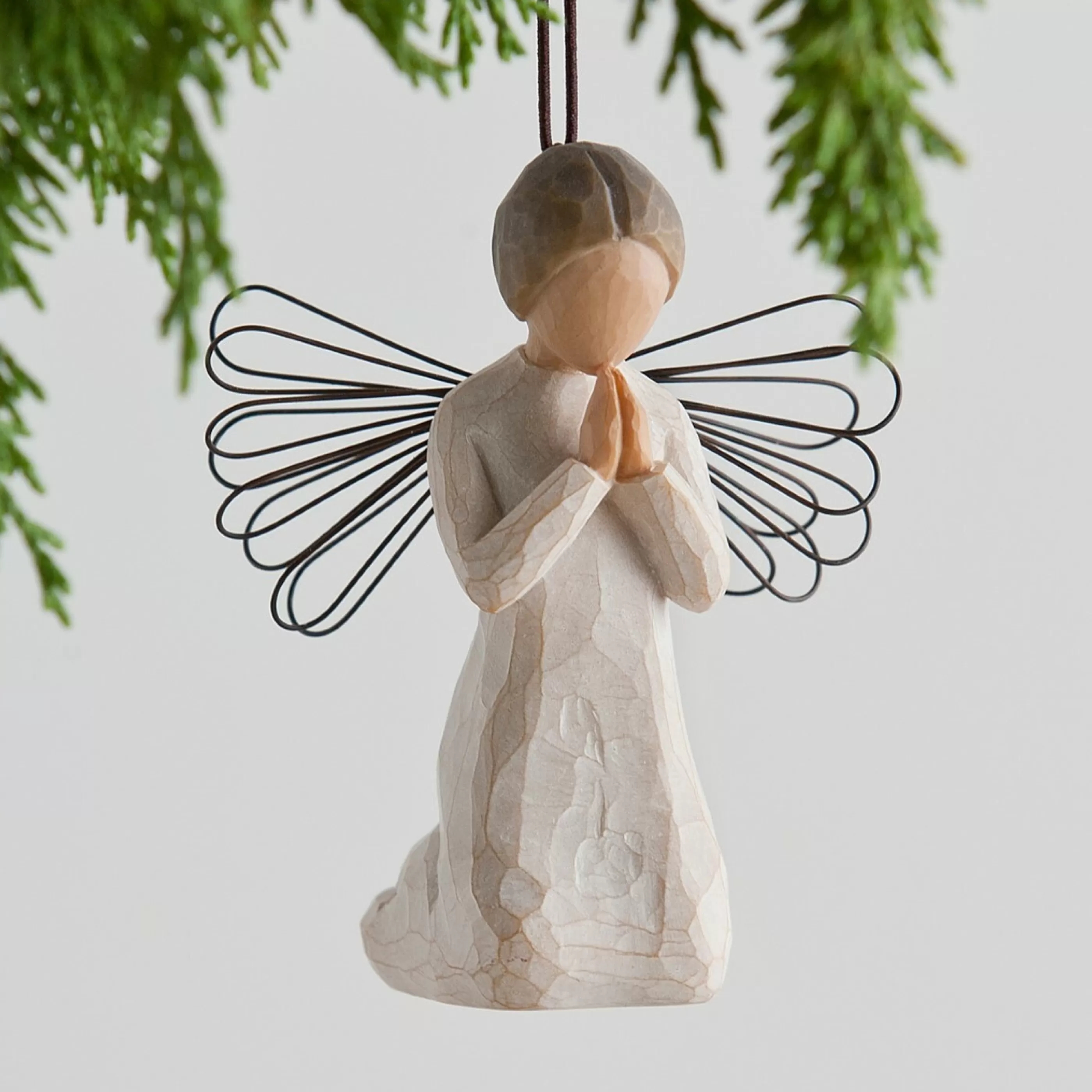 Willow Tree Hanging Christmas Ornaments | - Angel Of Prayer Ornament - 7.6Cm