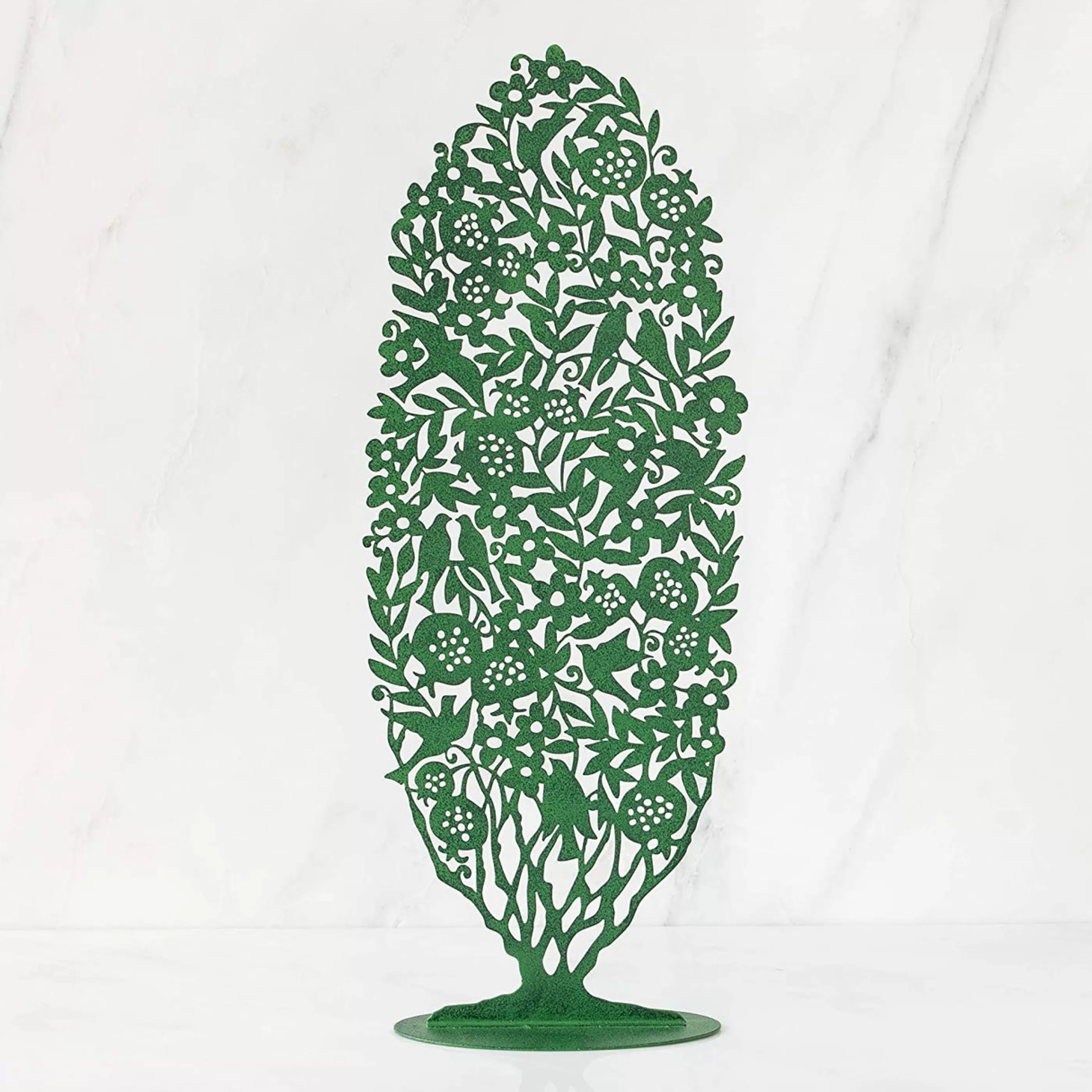 Willow Tree Table Top Decorations | - Nativity Green Tree Silhouette Backdrop - Retired