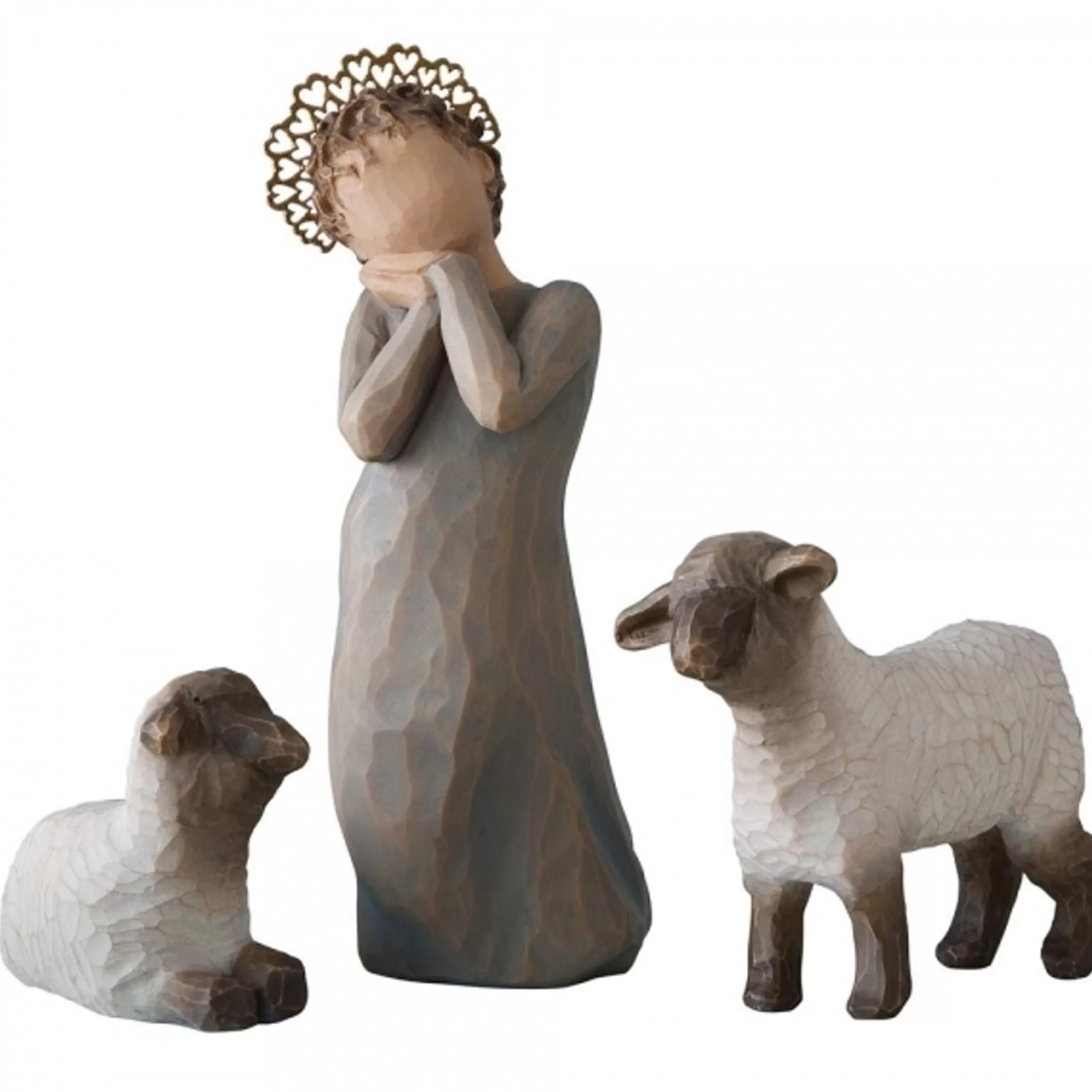 Willow Tree Table Top Decorations | - Nativity Little Shepherdess Figurine - 13Cm