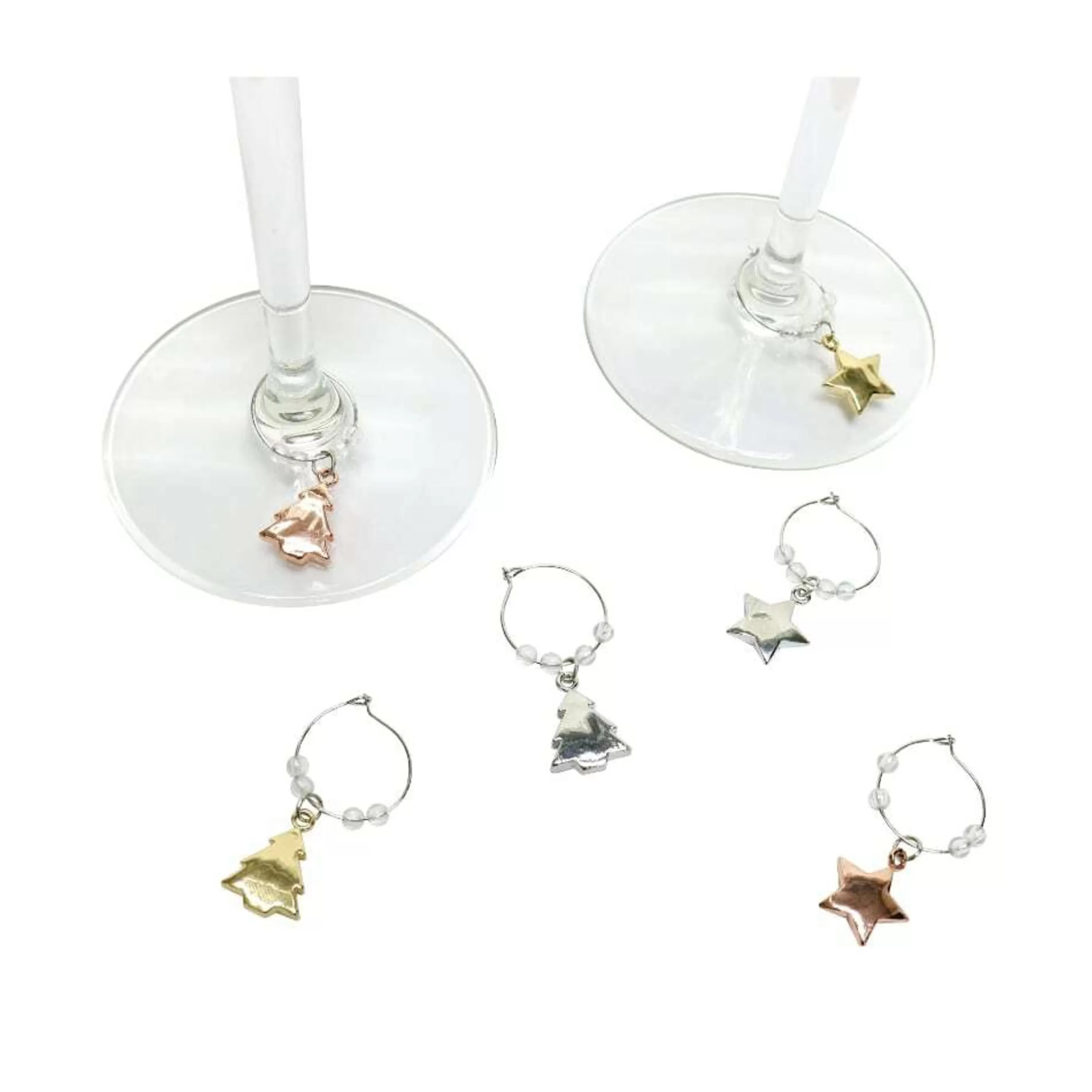 Best Sale * Wine Charms Metallic (Set Of 6)