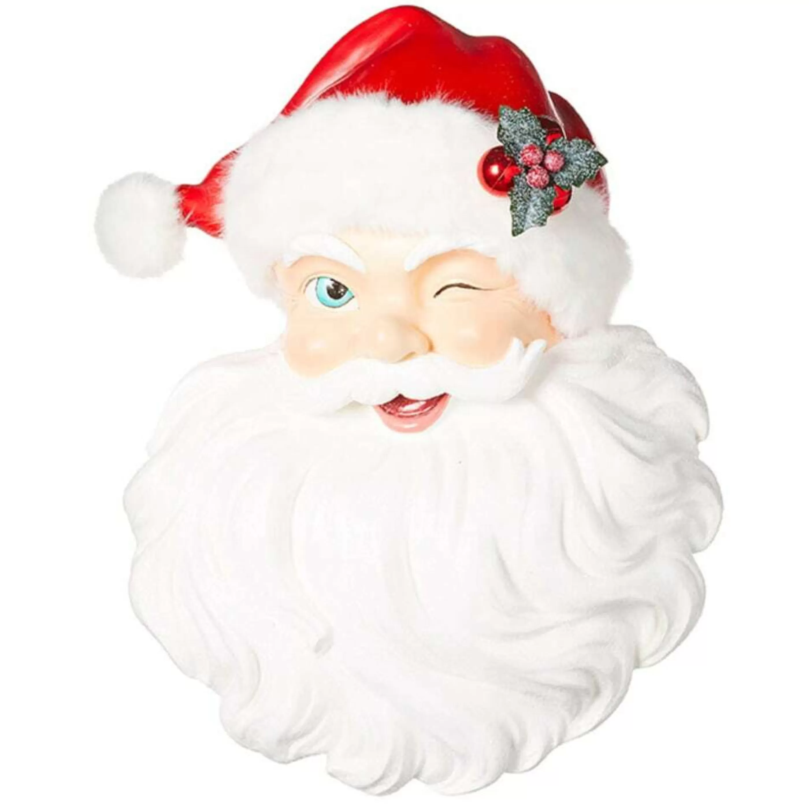 RAZ Imports Wall Signs & Decorations | Winking Santa Face Wall Art - 45.7Cm