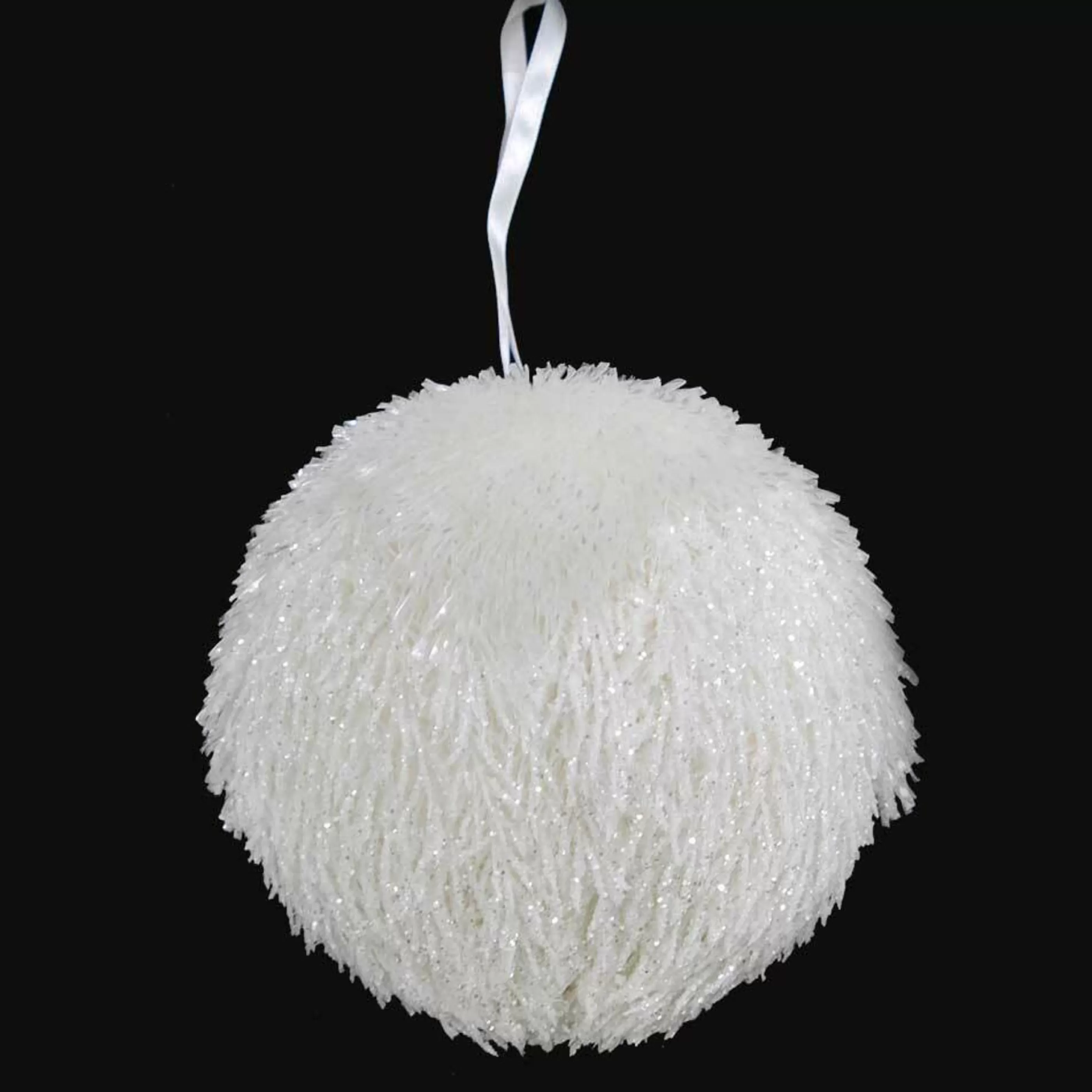 * Hanging Christmas Ornaments | Winter White Snowball - 10Cm