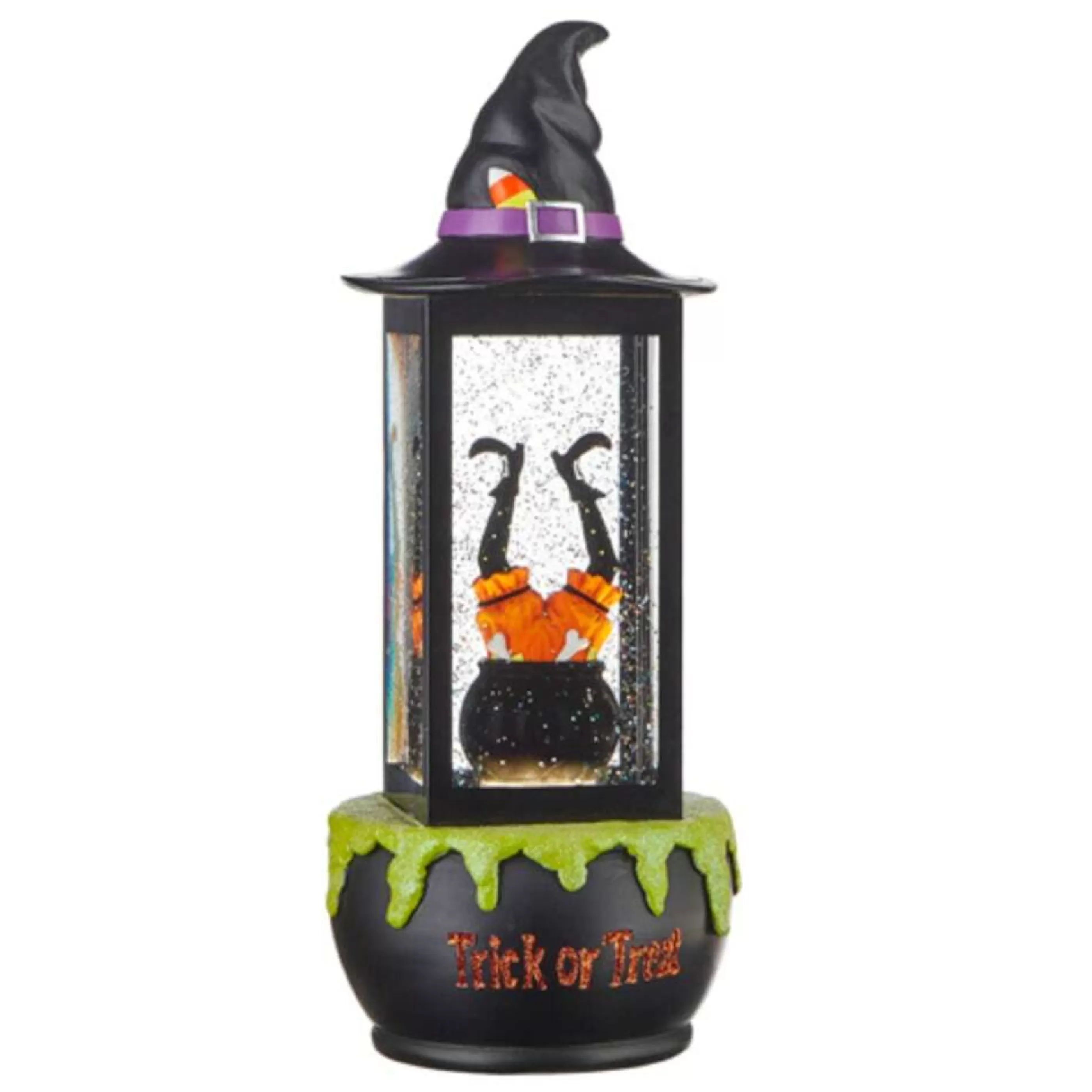 Fashion RAZ Imports Witch Stuck In Cauldron Halloween Lantern - 33Cm