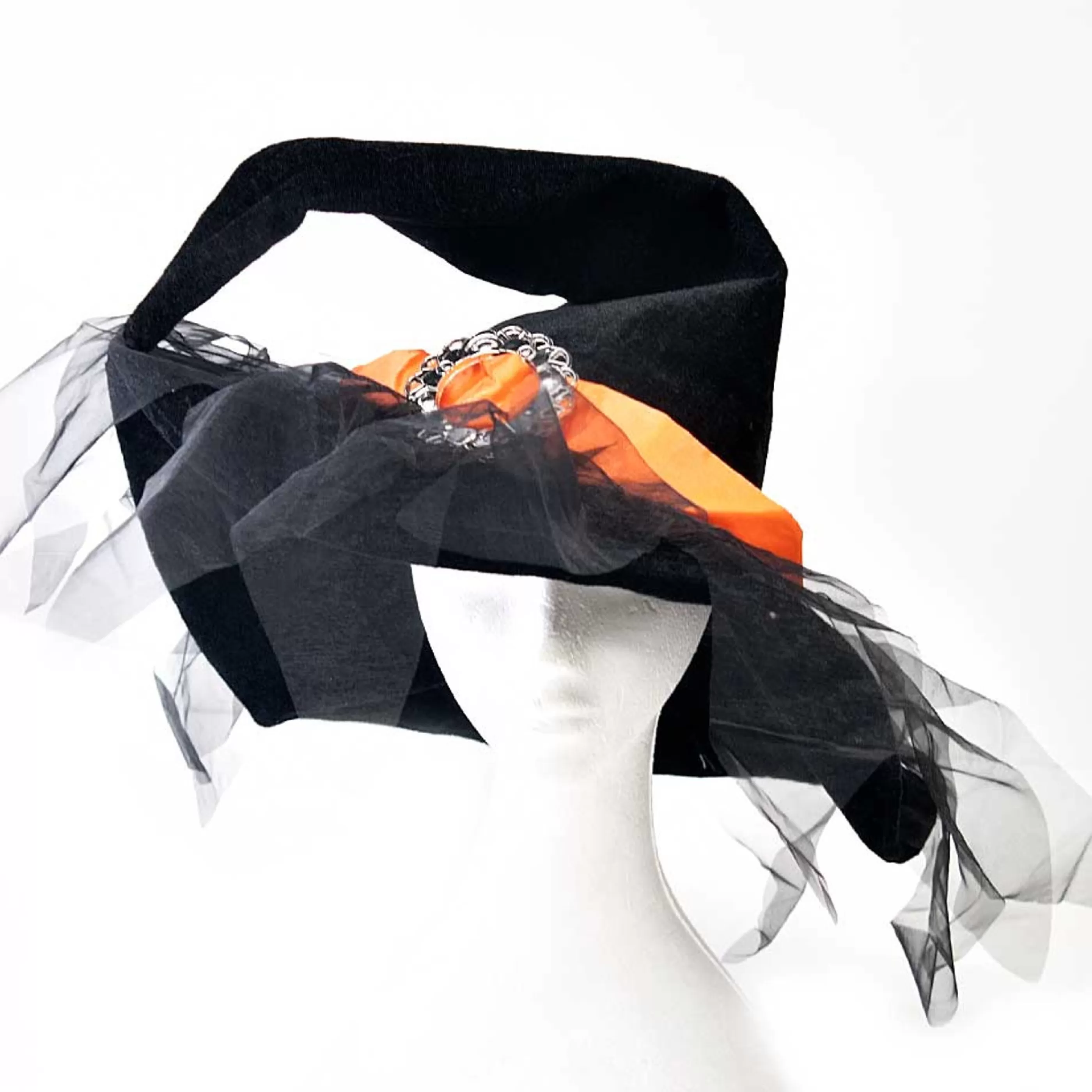 Clearance RAZ Imports Witches Black Orange Hat - 53Cm