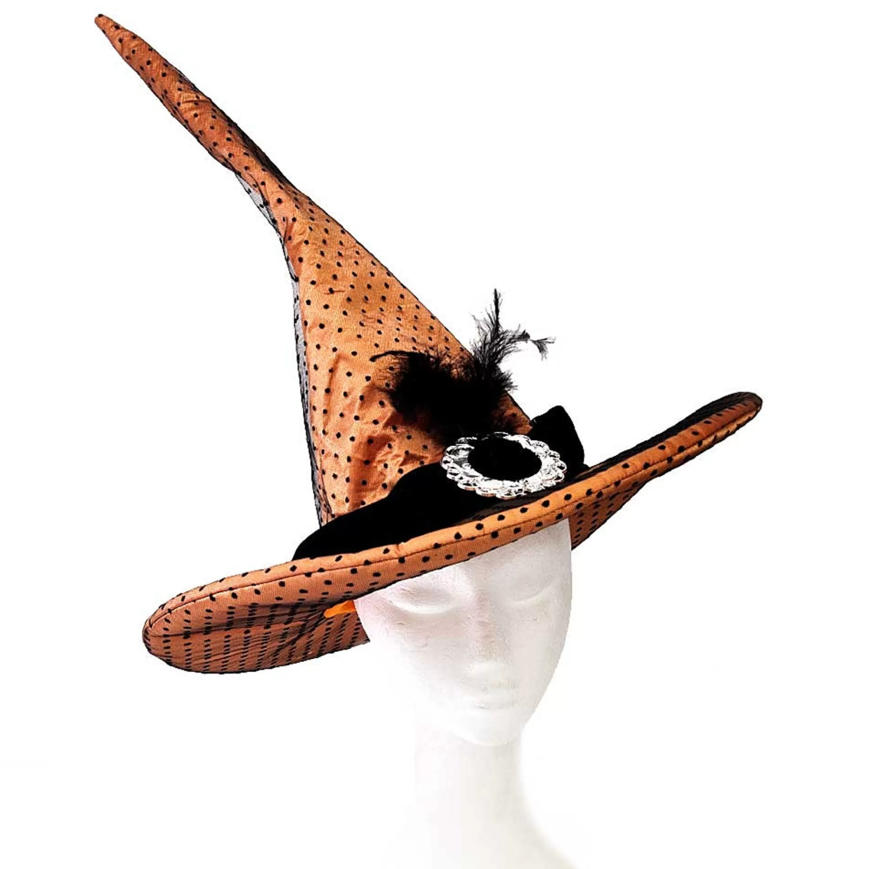 Shop RAZ Imports Witches Hat Orange Black Hat - 53Cm