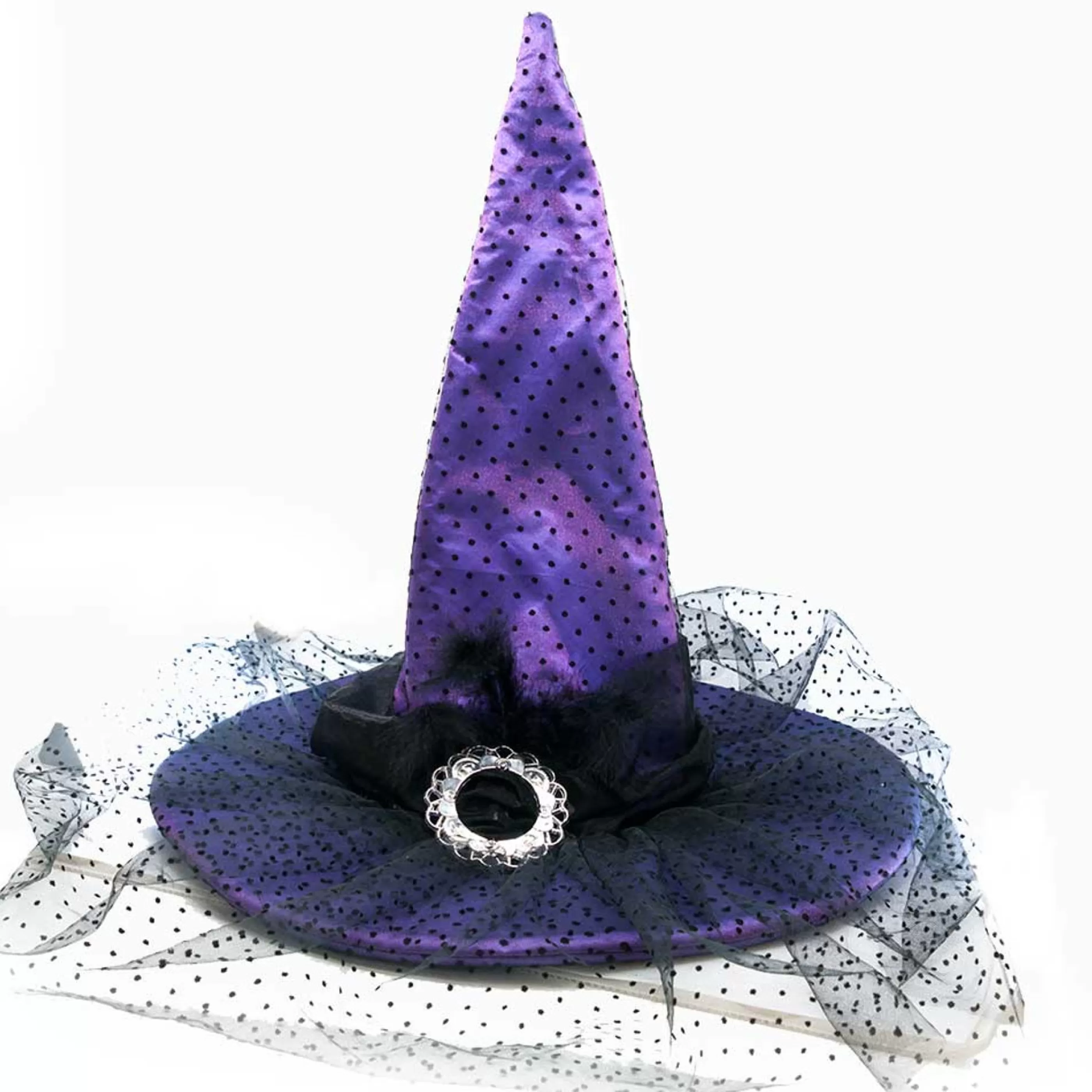 Fashion RAZ Imports Witches Hat Purple Black Hat - 53Cm