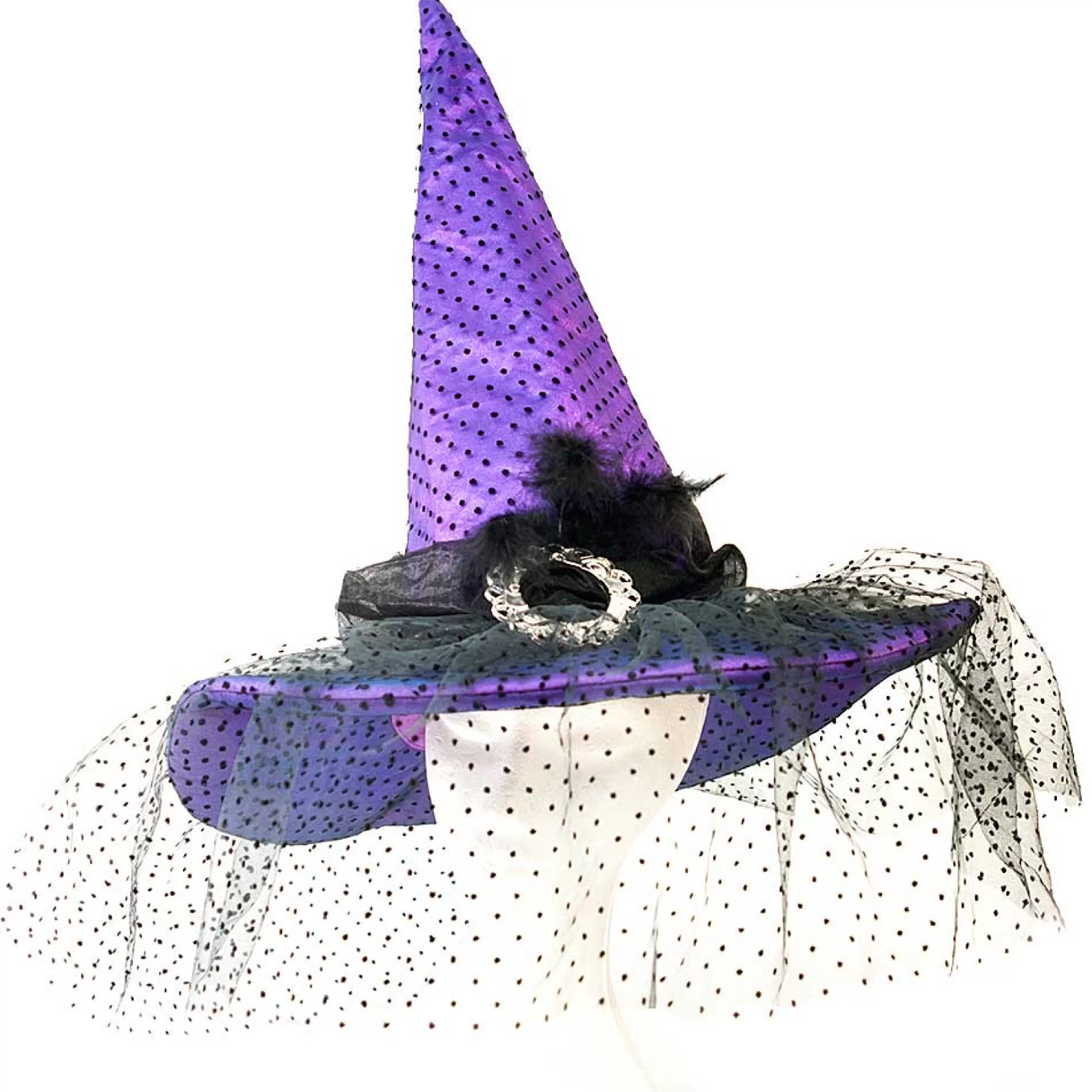 Fashion RAZ Imports Witches Hat Purple Black Hat - 53Cm