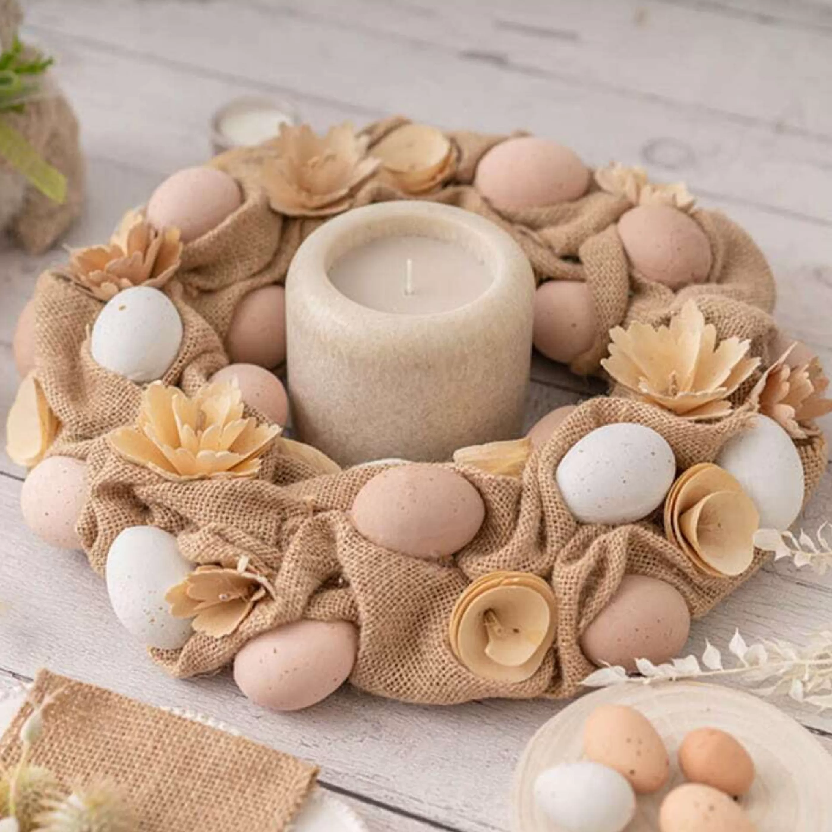 Easter Town Wreaths | Wreath Easter Eggs Natural - 36Cm